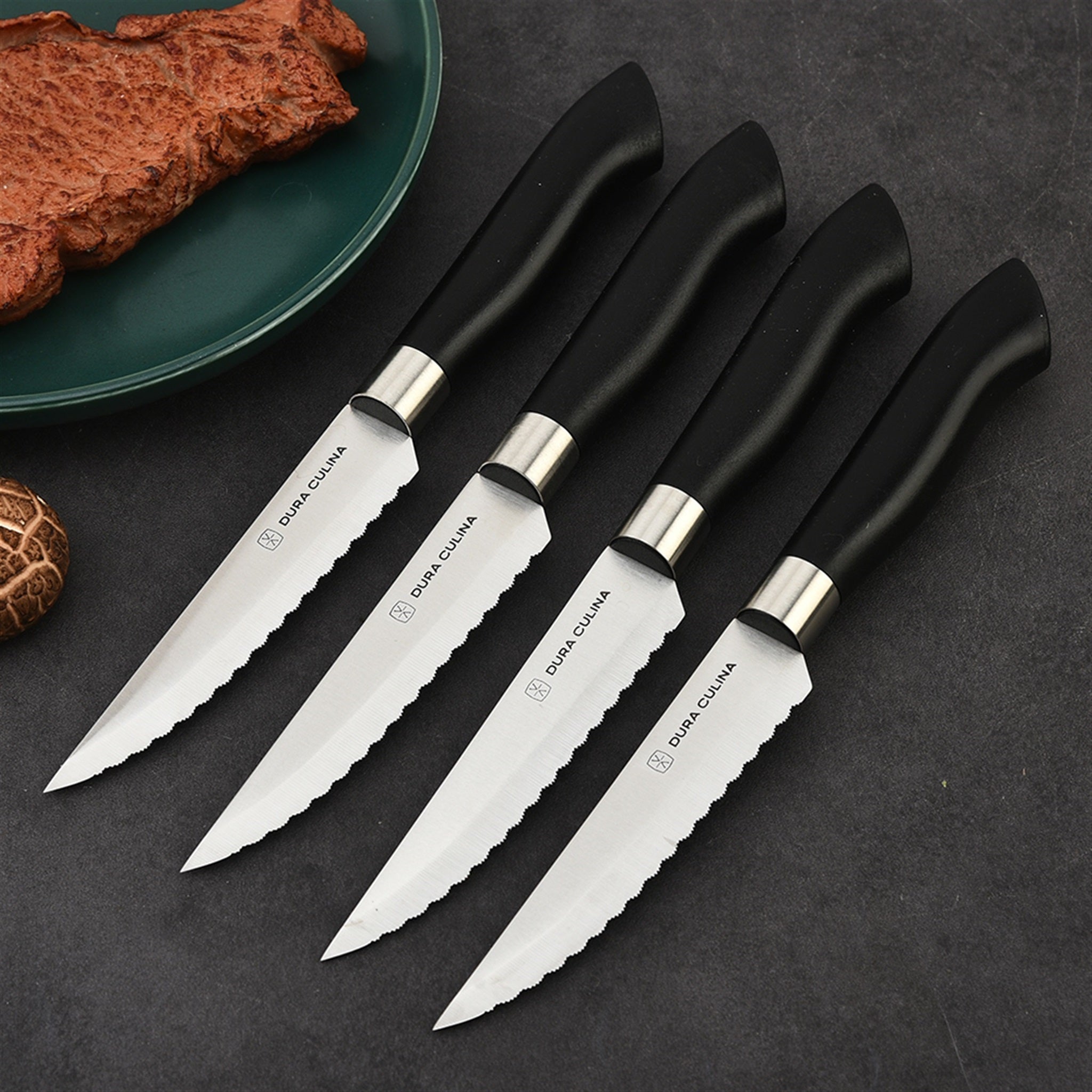 4 Piece Micro Serrated Kitchen Steak Knife Set