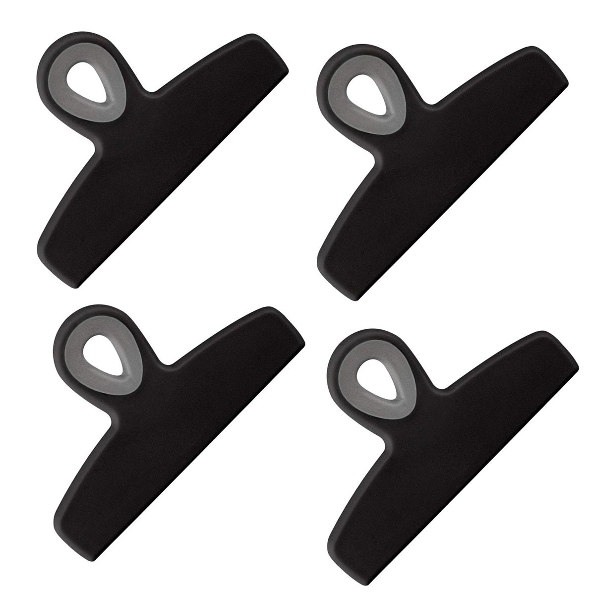 4-Piece Bag Clip Set, Black