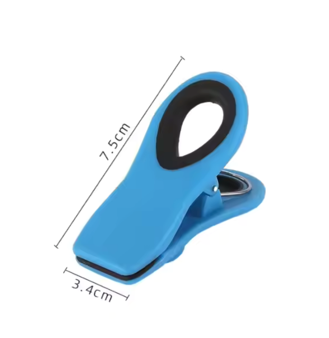 10-Piece Magnetic Bag Clip Set, Multi Blue