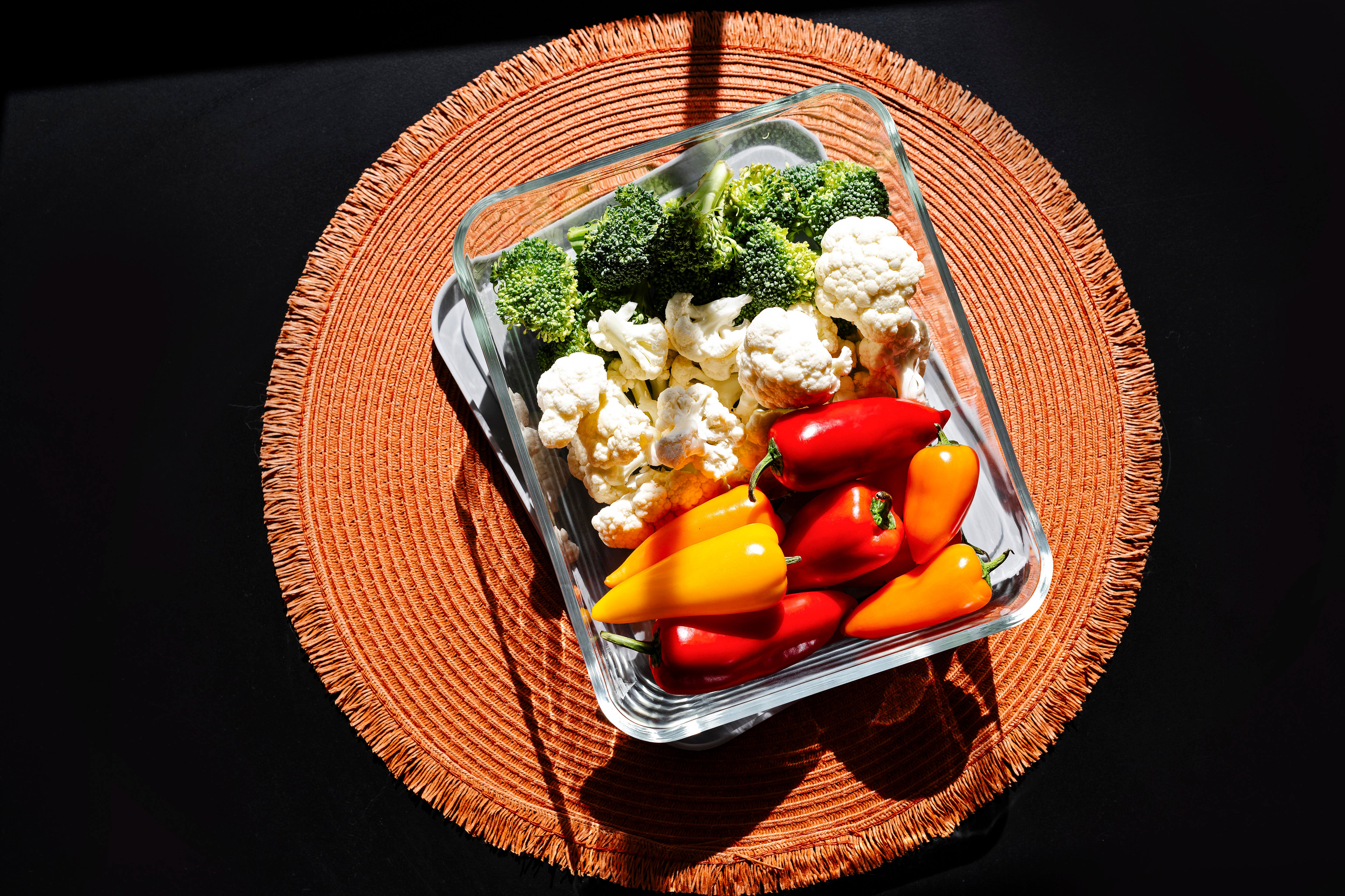 Glass Food Storage Containers - 4 Piece 11 Cup (2 Containers + 2 Lids) Rectangular Set