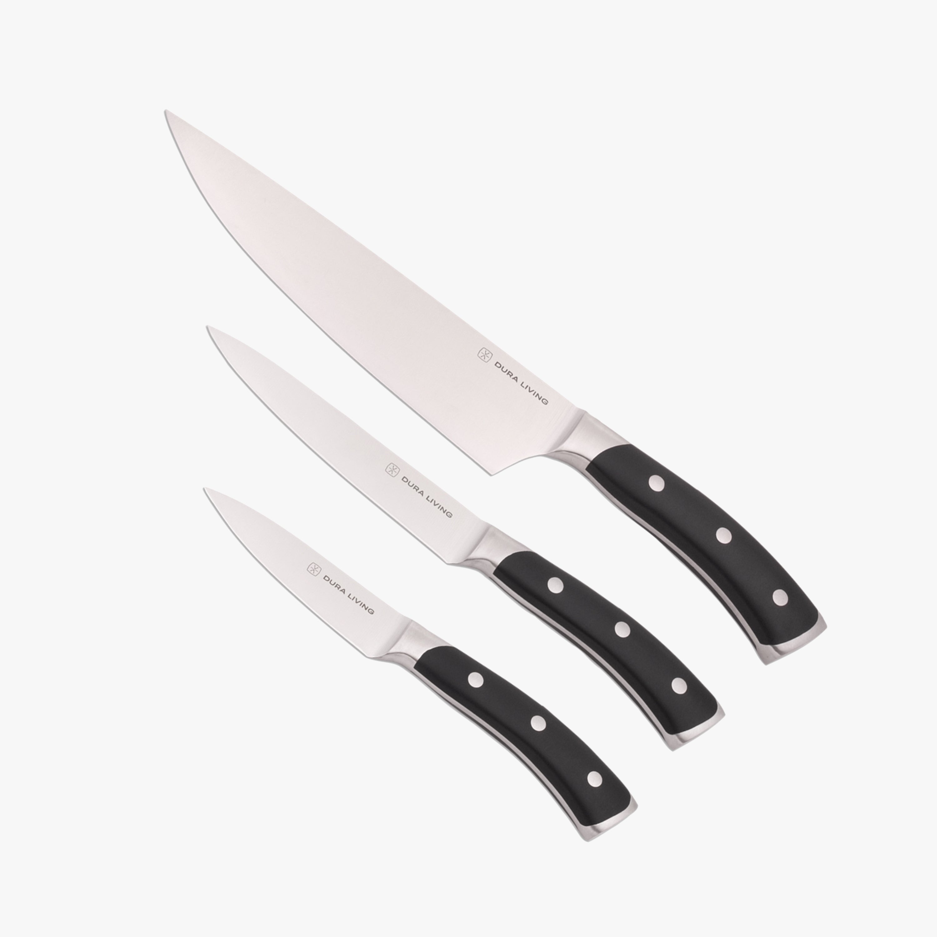 Elite 3-Piece Kitchen Knife Set, Black
