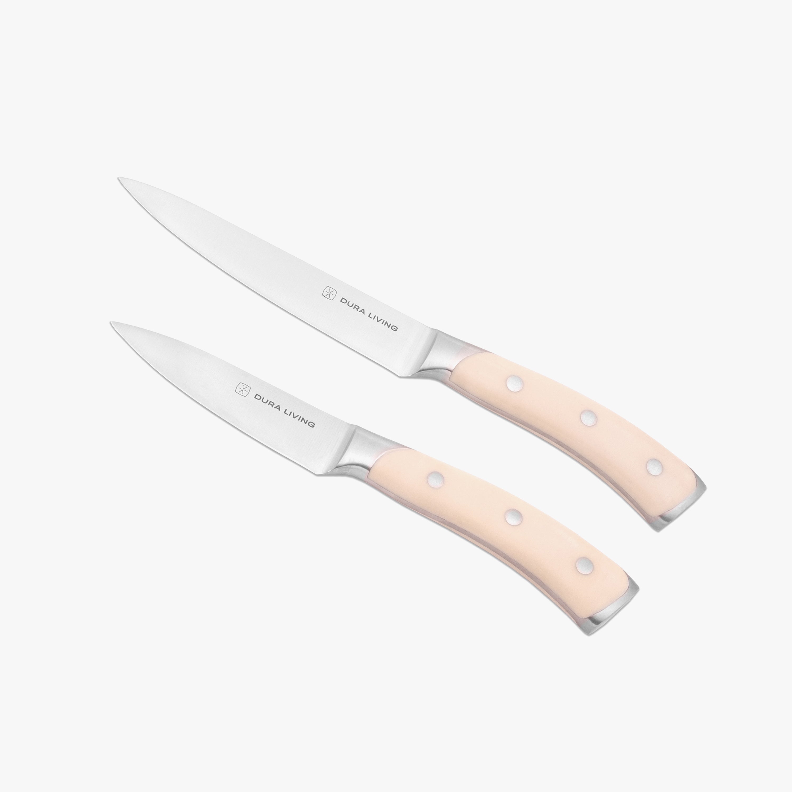 Elite 2-Piece Kitchen Knife Set - Cream