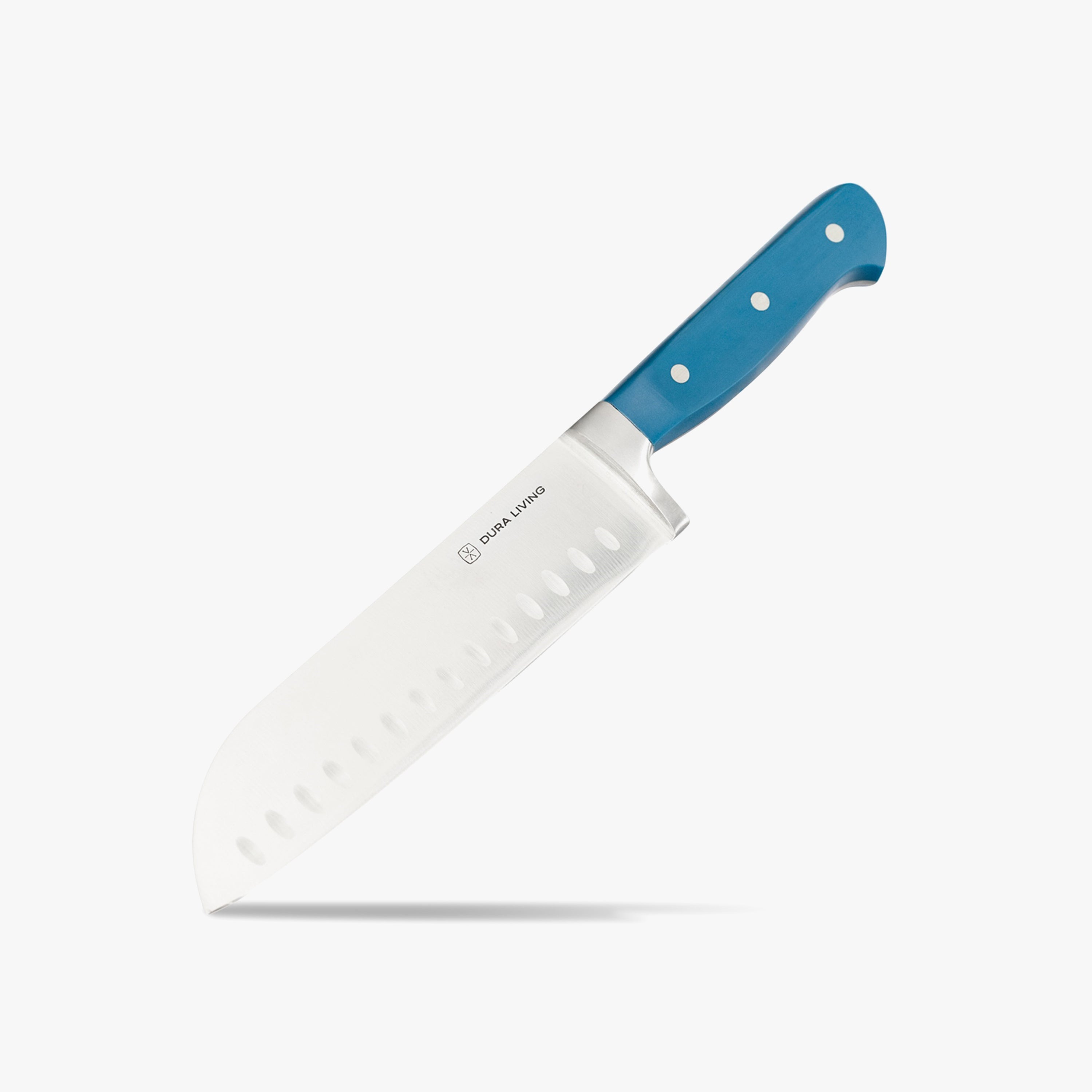 Superior 7 inch Santoku Knife - Royal Blue