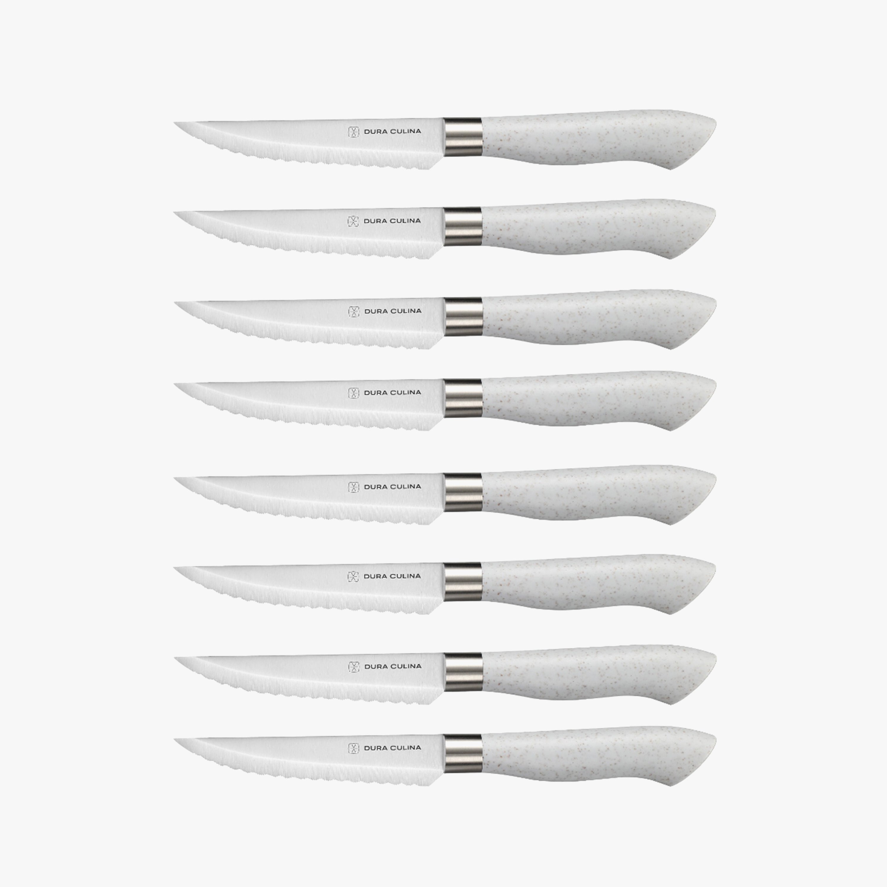 EcoCut 8 Piece Steak Knife Set, Grey