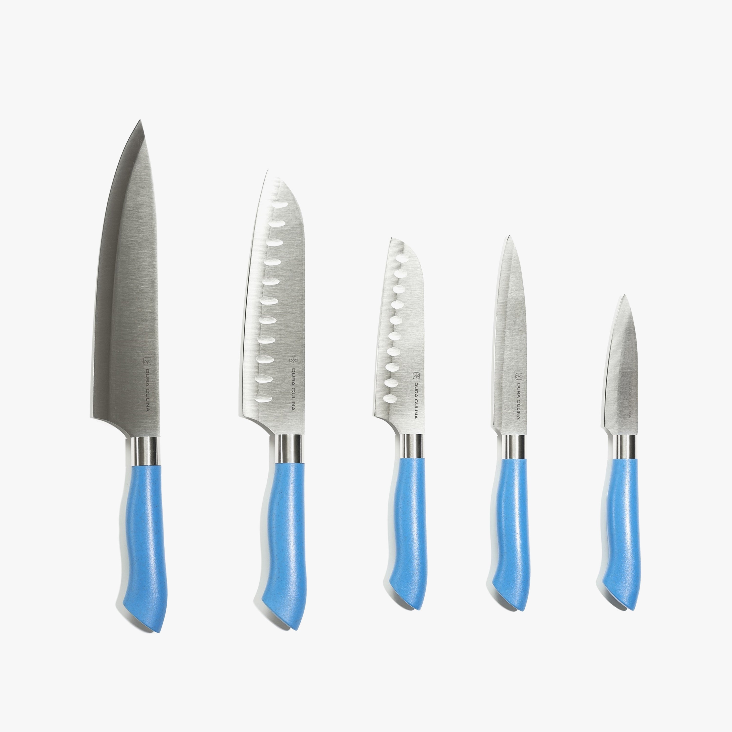 EcoCut 10 Piece Kitchen Knife Set With Blade Guards, Blue