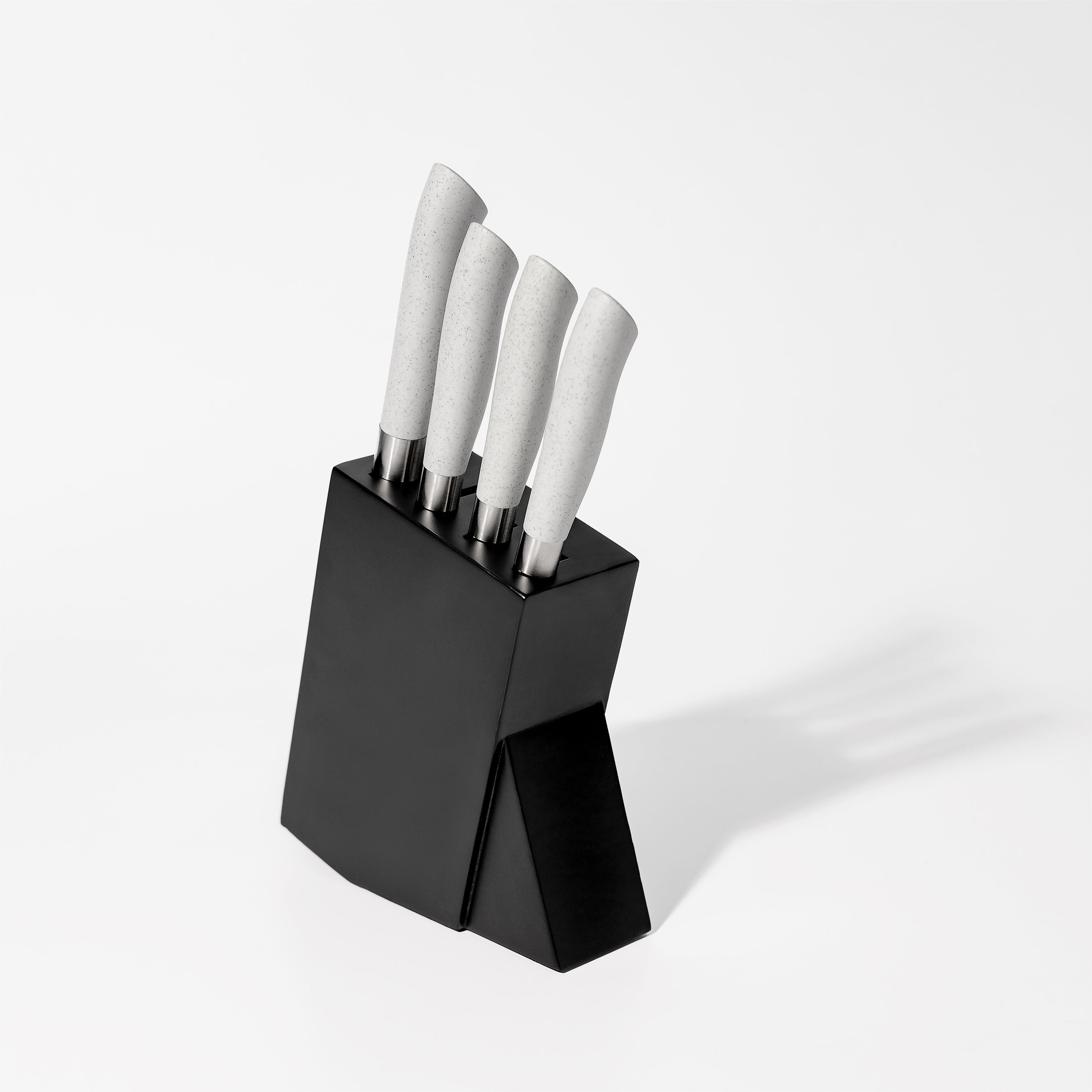Eco-Cut 5-Piece Knife Block Set, Grey
