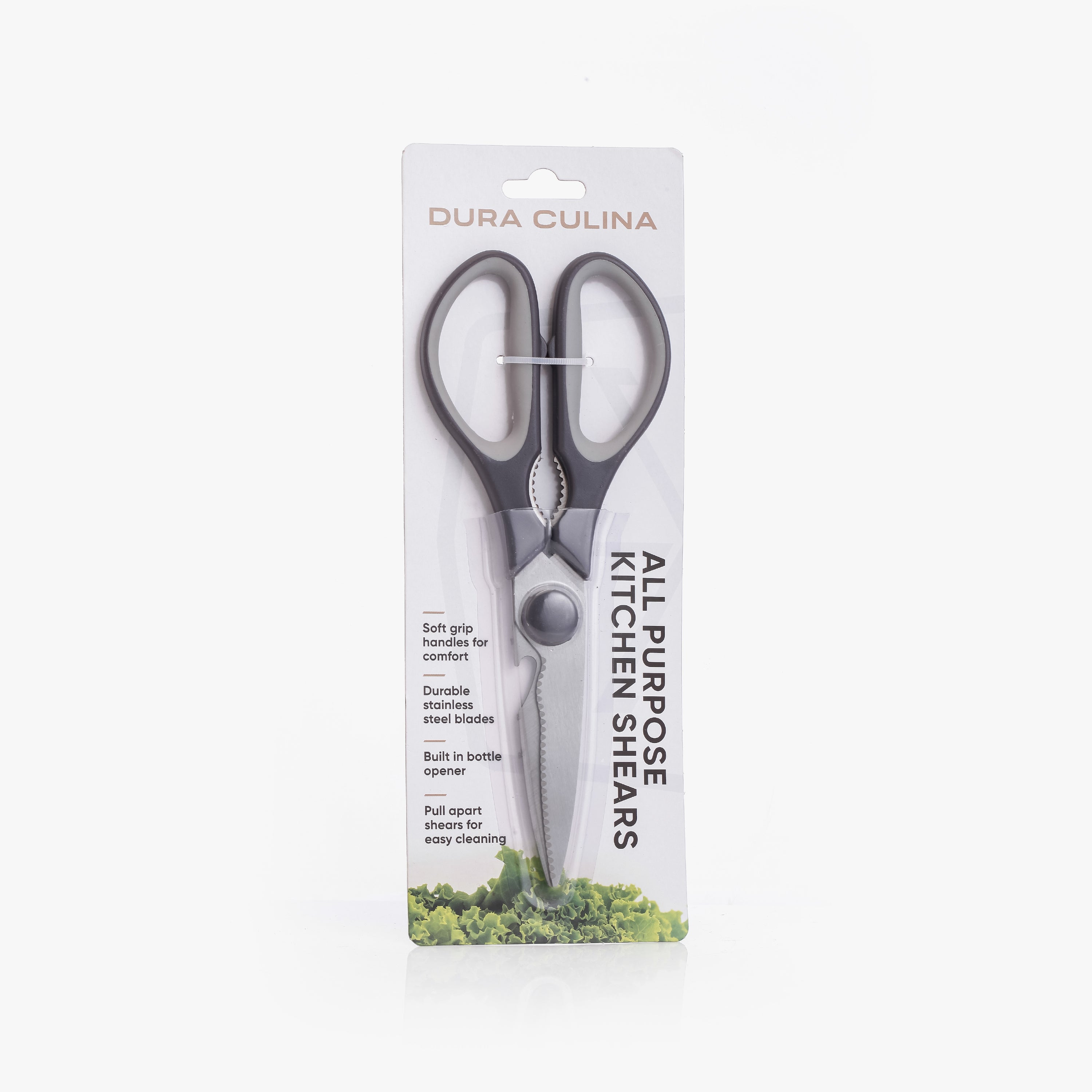 Multi-Function Stainless Steel Kitchen Shears with Soft Grip Handles