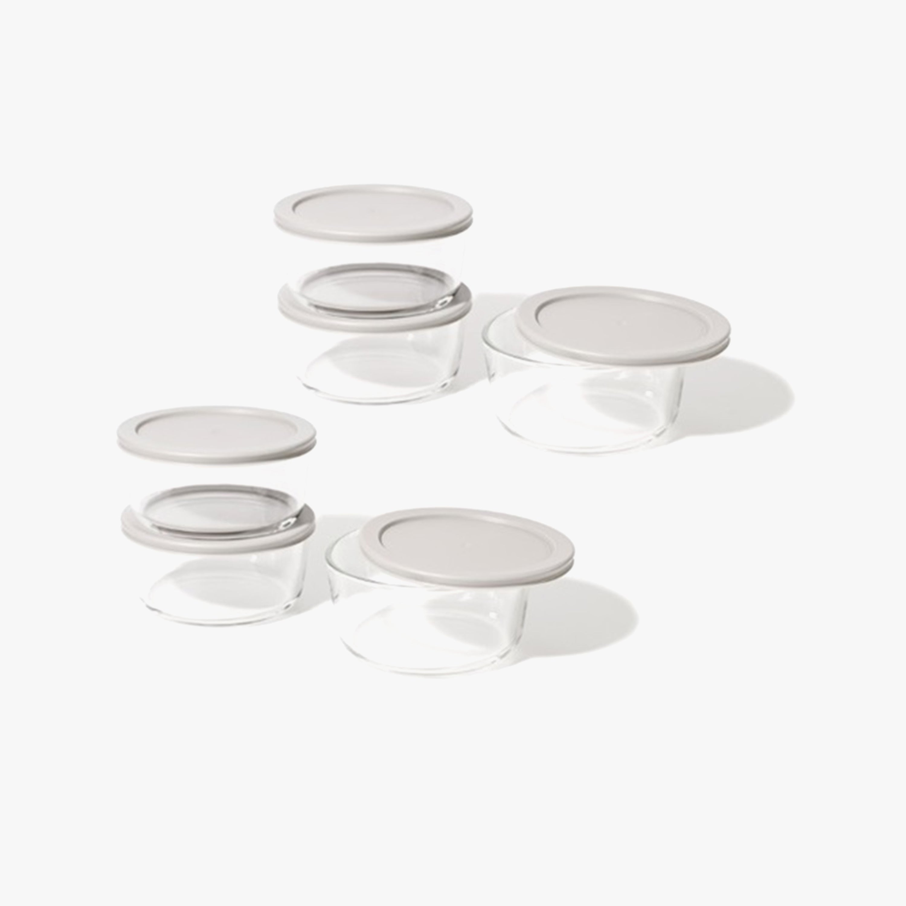 Glass Food Storage Containers - 12 Piece 4 Cup Set (6 Containers + 6 Lids) BPA-Free Lids