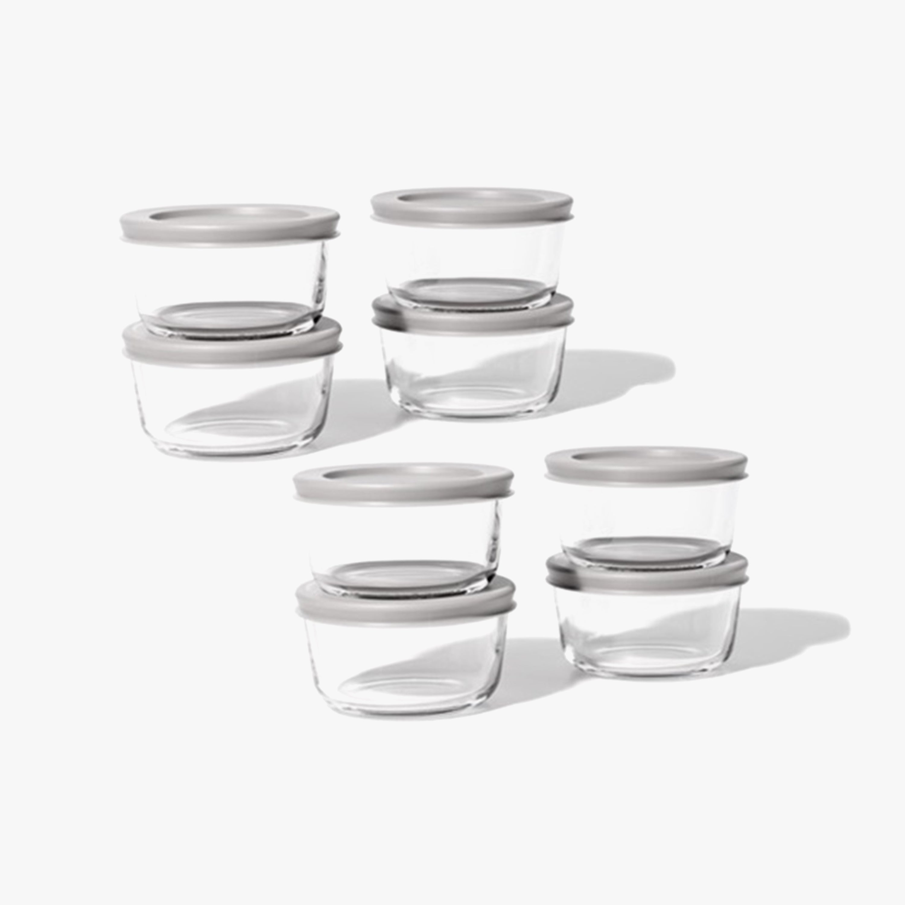 Glass Food Storage Containers - 16 Piece 1 Cup Set (8 Containers + 8 Lids)