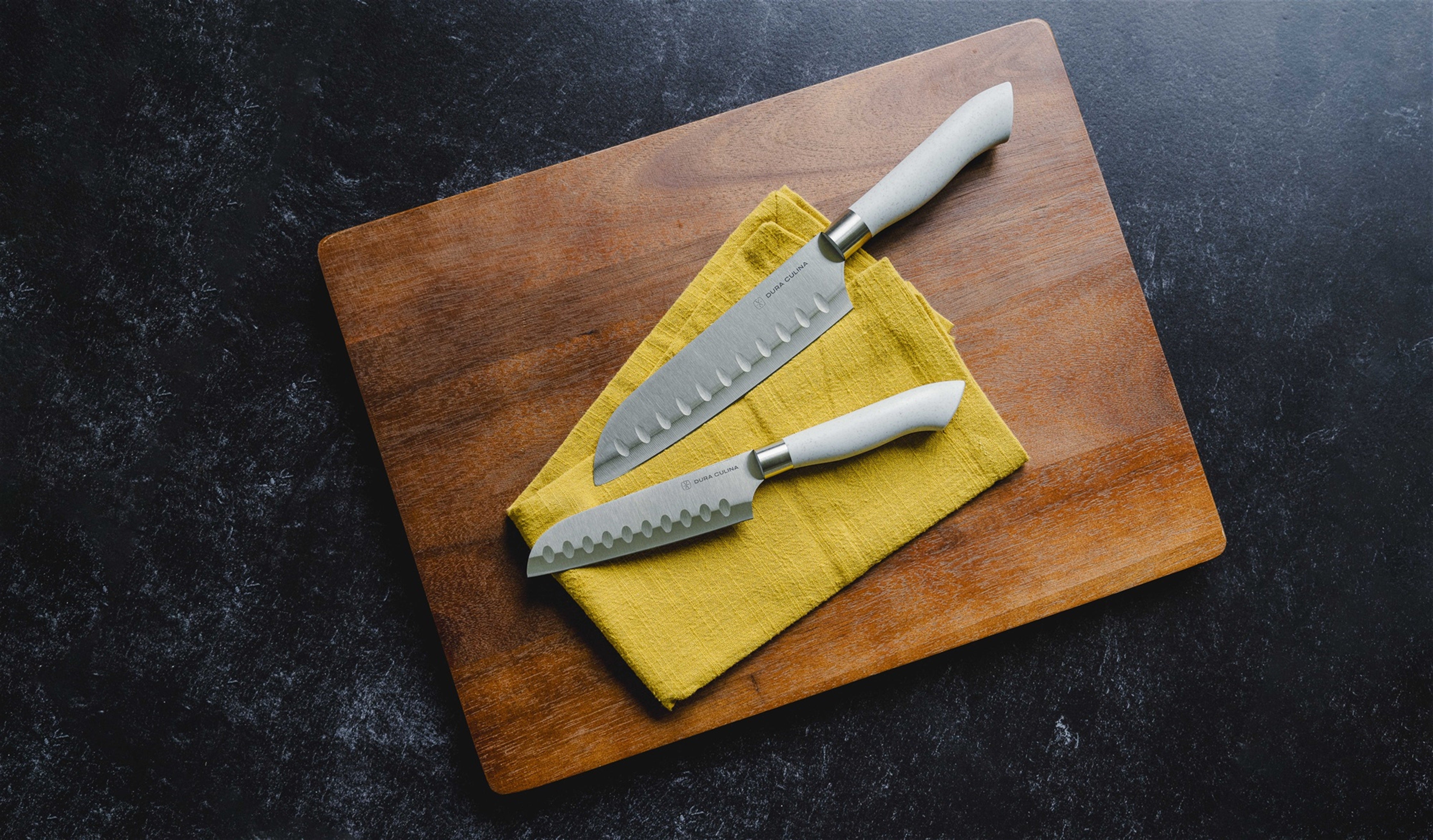 EcoCut 10 Piece Kitchen Knife Set With Blade Guards, Grey