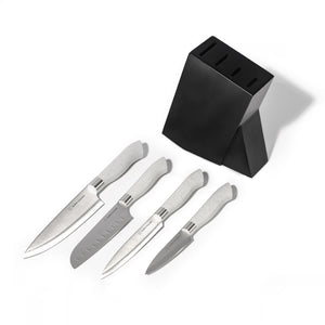 Eco-Cut 5-Piece Knife Block Set, Grey