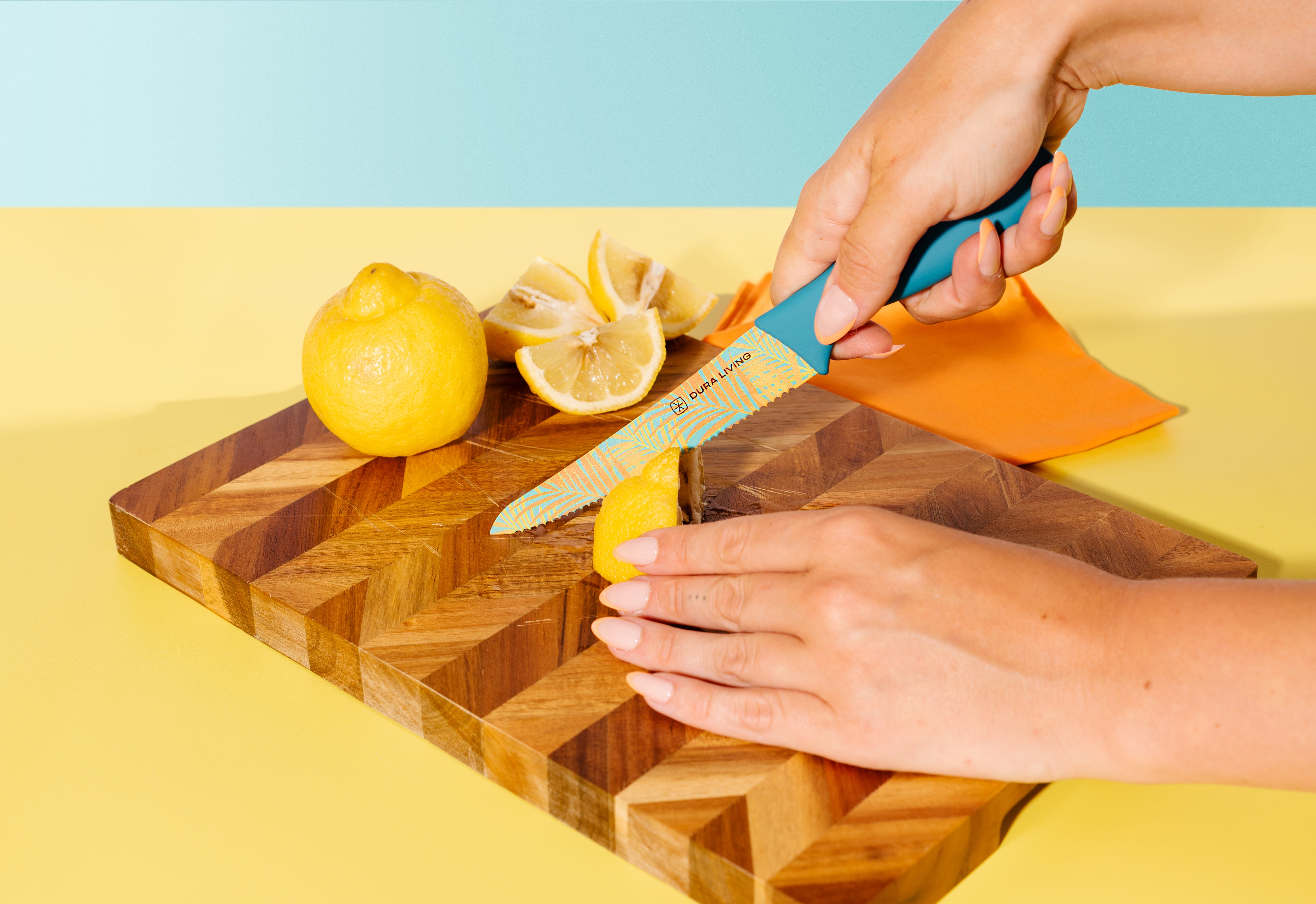 3-Piece Printed Kitchen Knife Set-Tropical