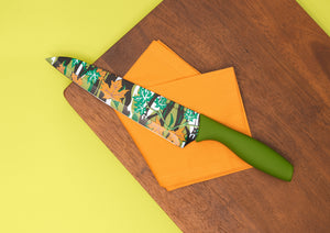 8 inch Chef Knife with Printed Blade-Green