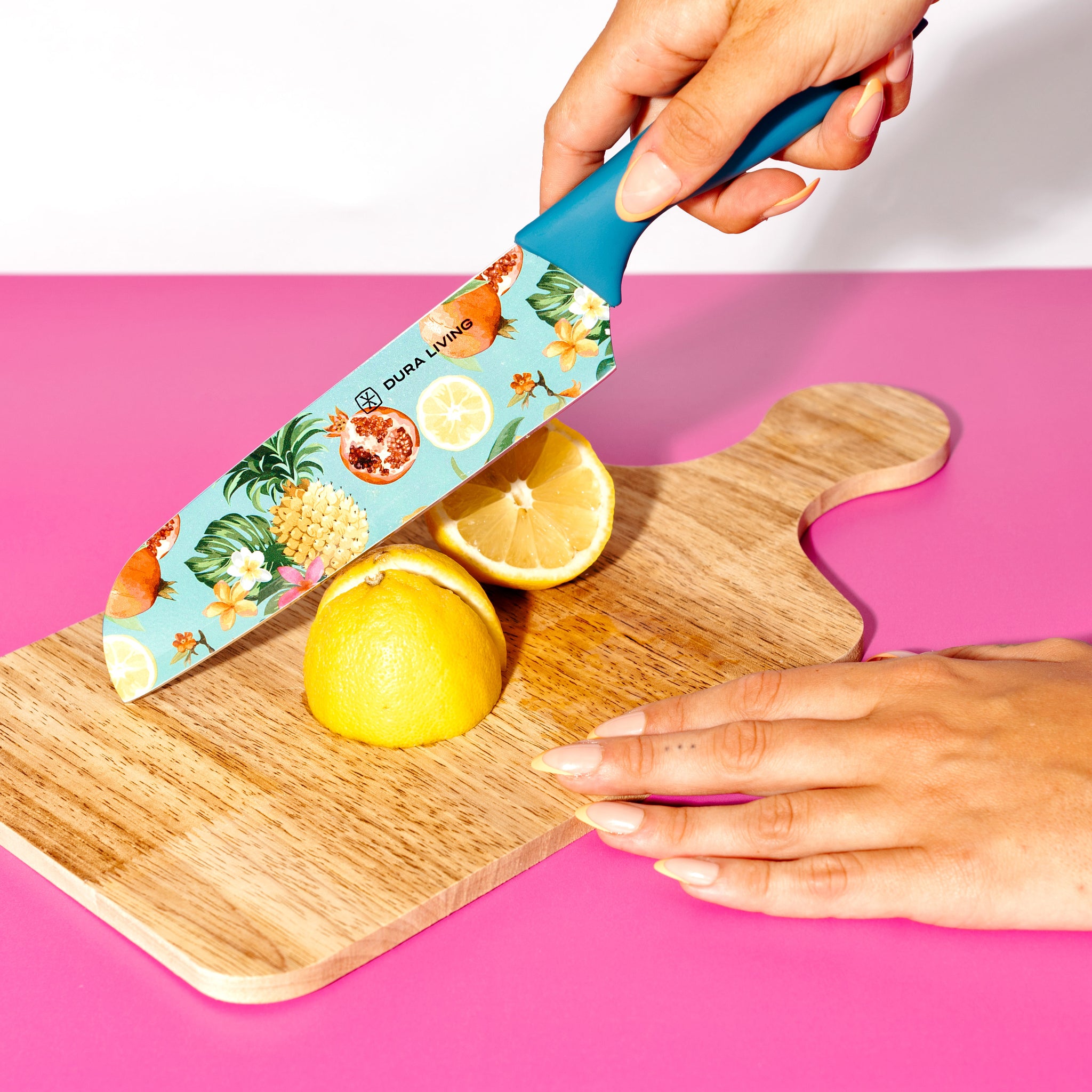 3-Piece Printed Kitchen Knife Set-Tropical