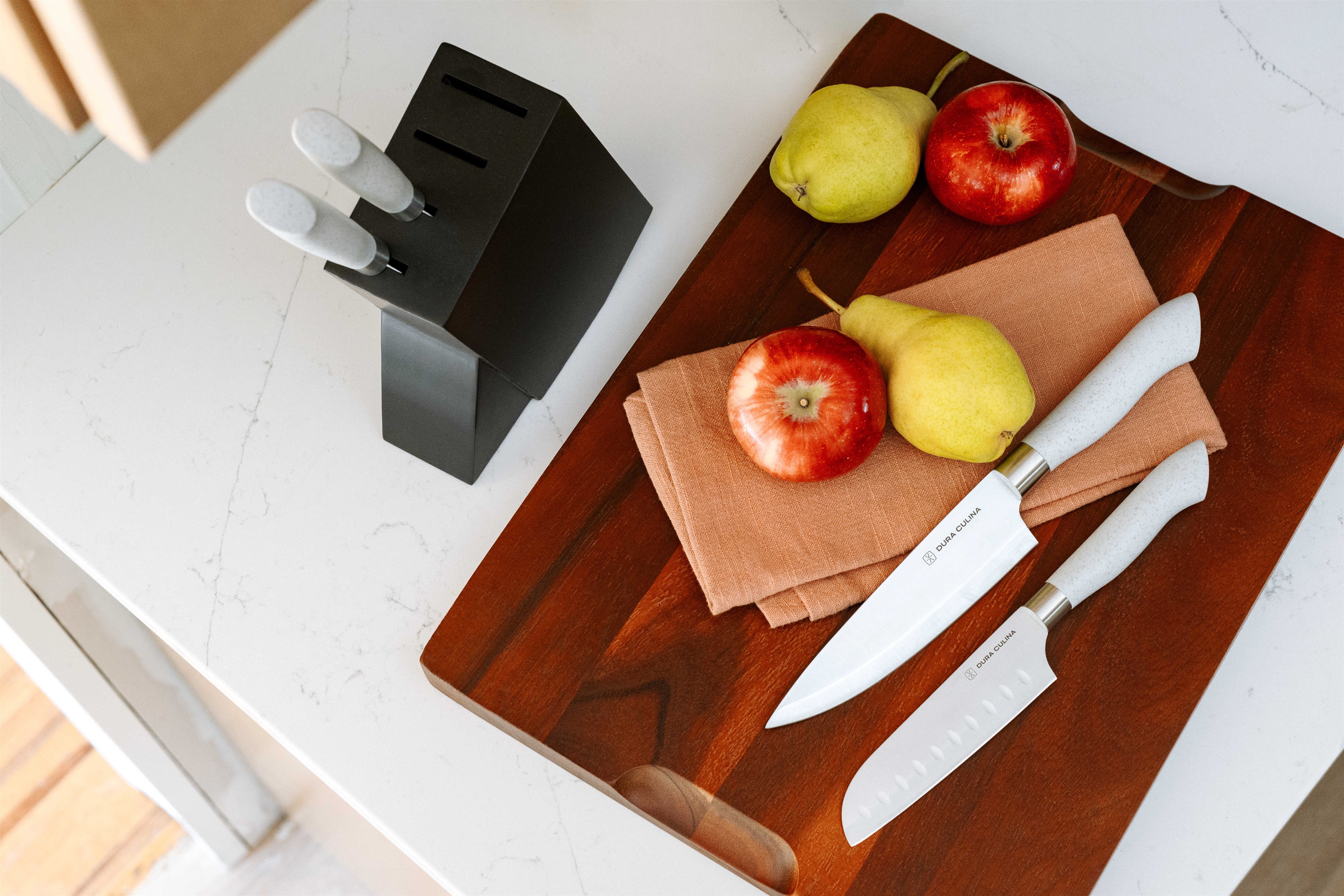 Eco-Cut 5-Piece Knife Block Set, Grey