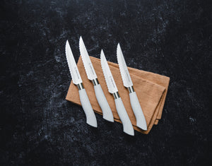 EcoCut 4 Piece Steak Knife Set, Grey