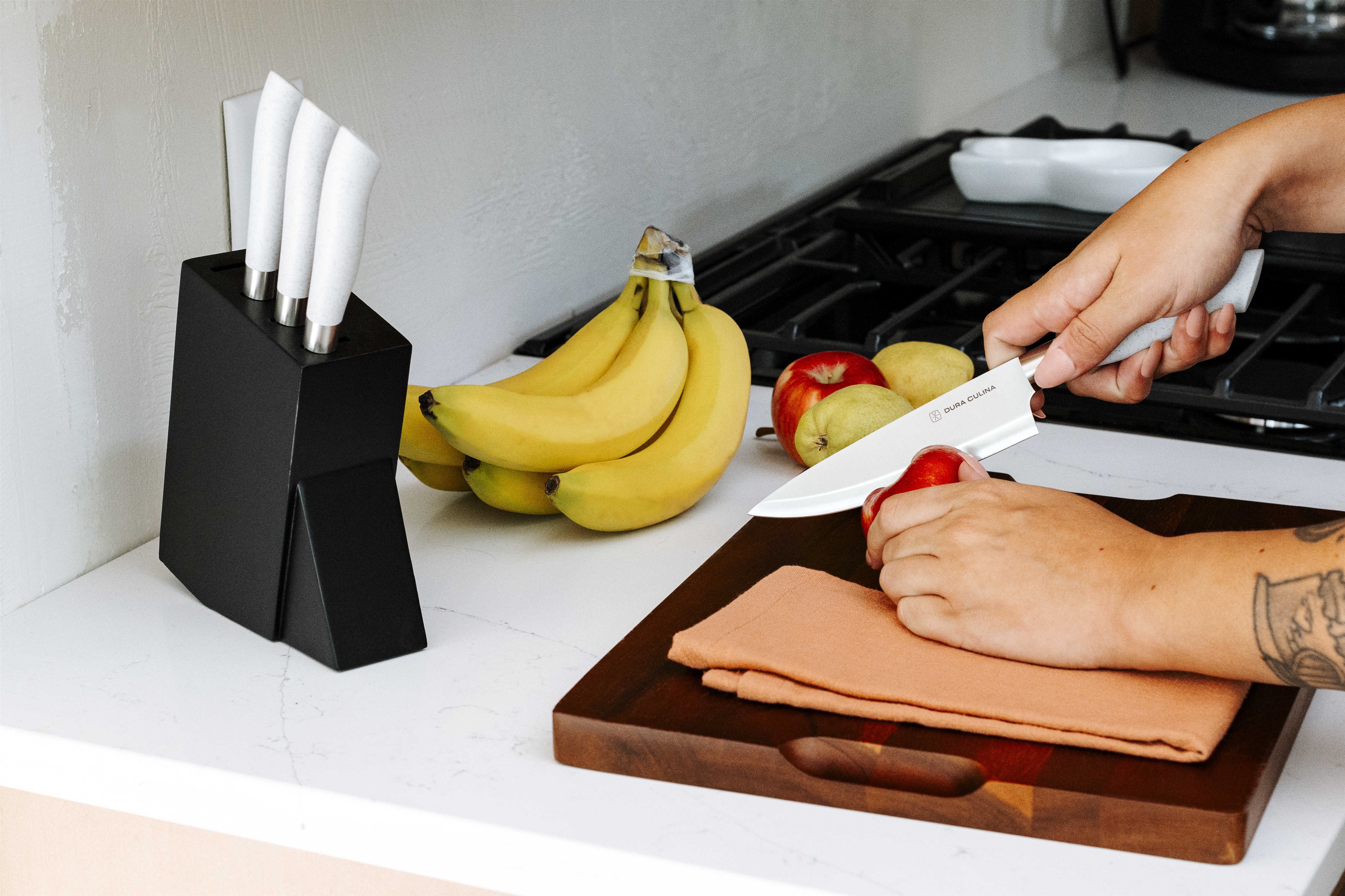 Eco-Cut 5-Piece Knife Block Set, Grey