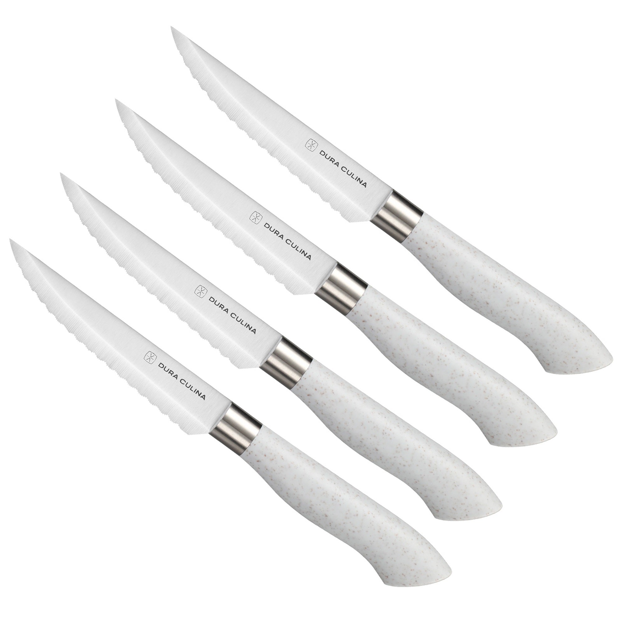 EcoCut 4 Piece Steak Knife Set, Grey
