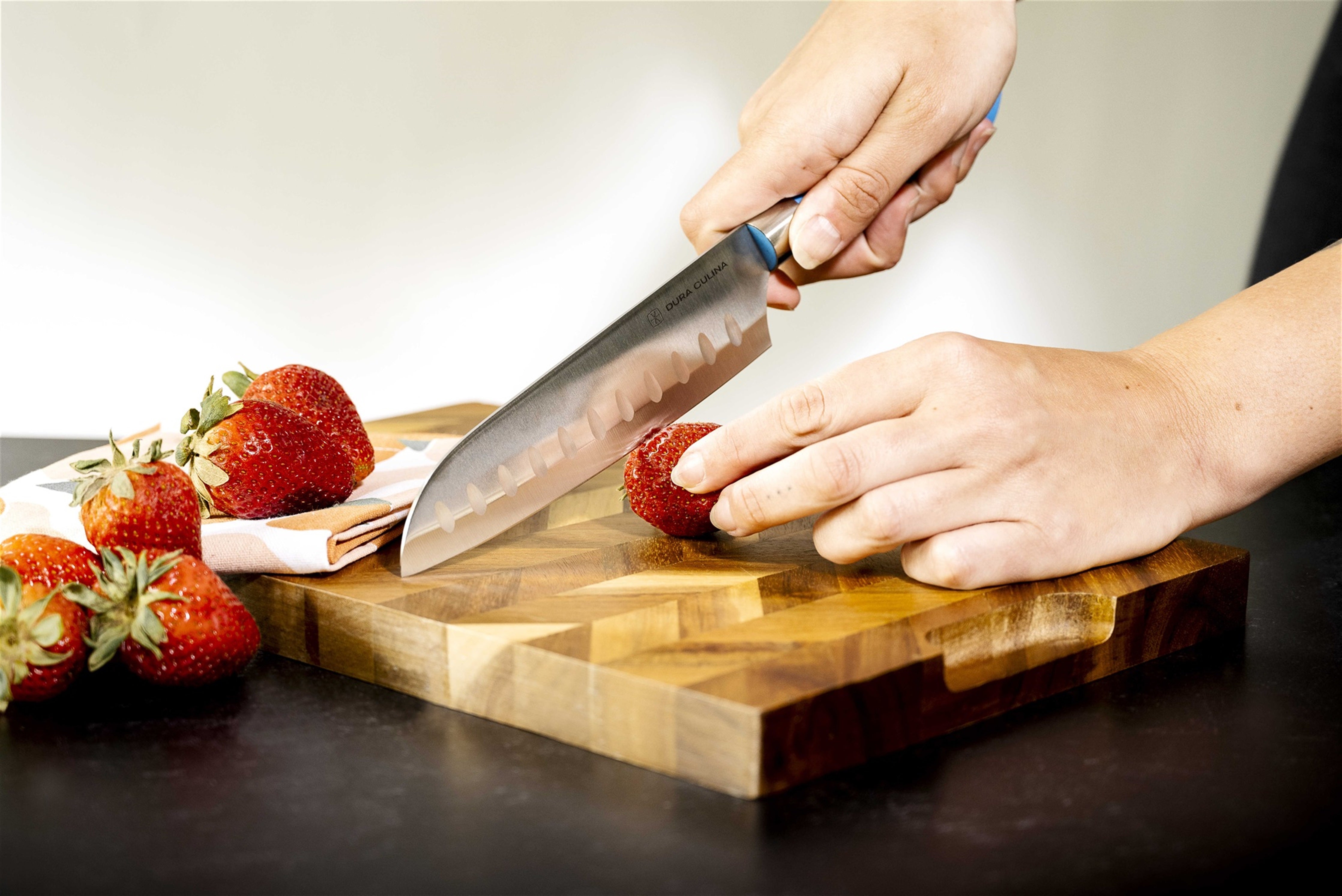 EcoCut 10 Piece Kitchen Knife Set With Blade Guards, Blue
