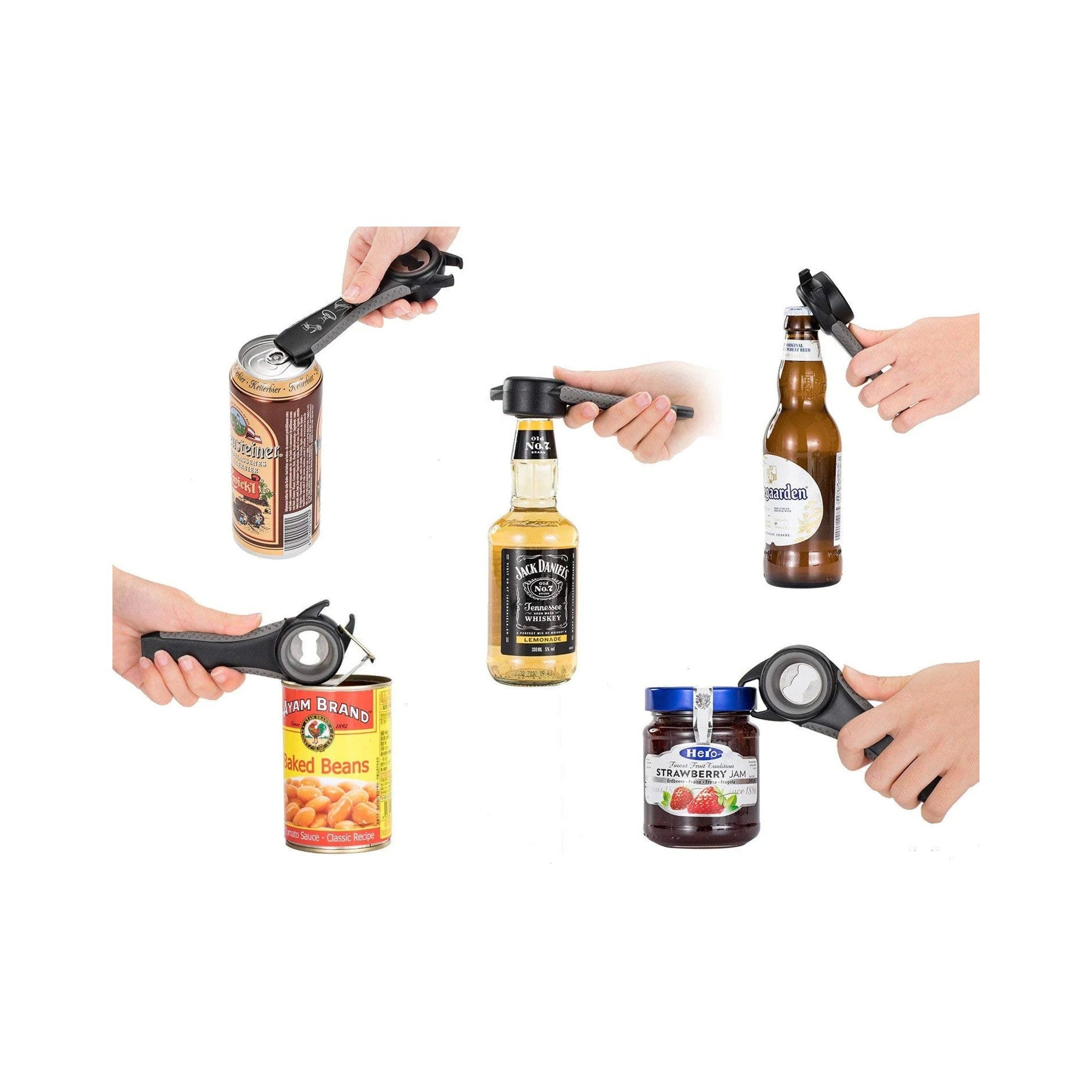 UNIVERSAL BOTTLE AND JAR OPENER SET- GREY – Full Set – Dura Living