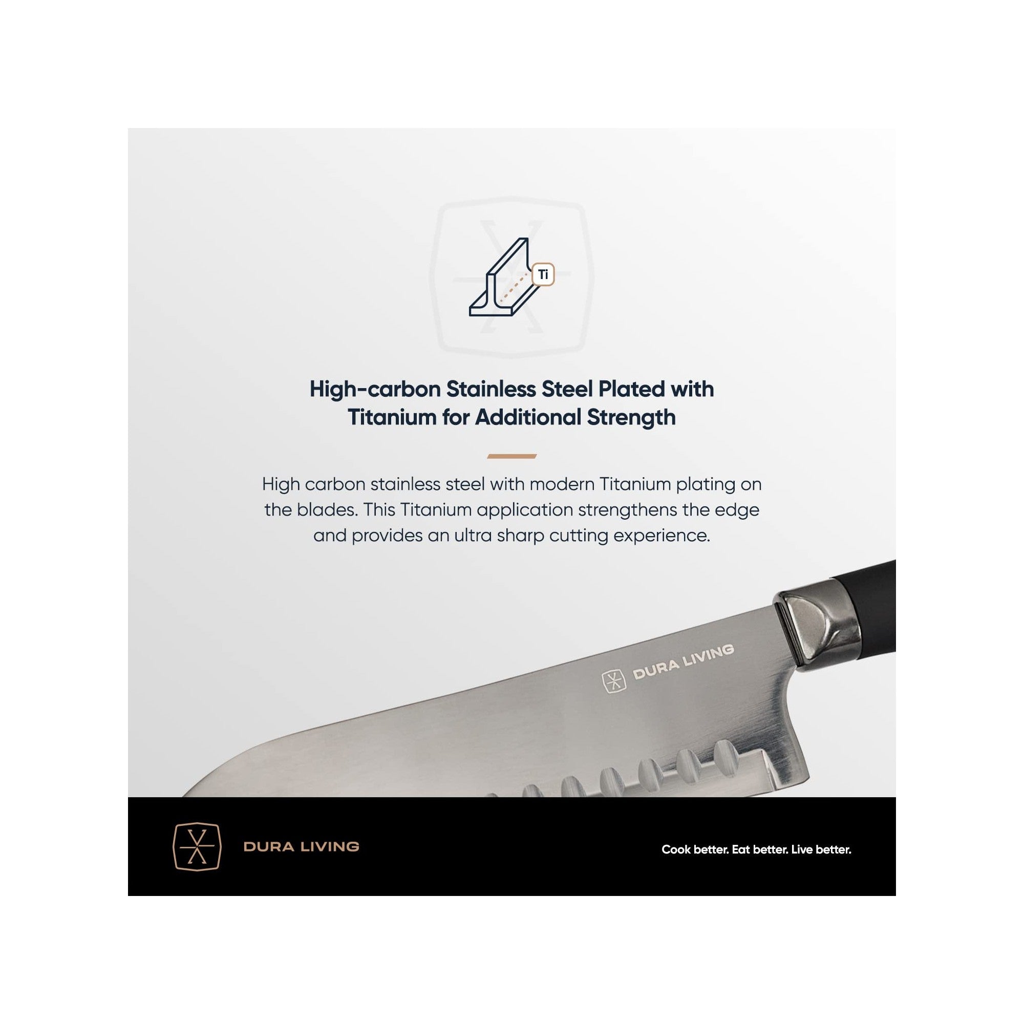 Titan Set Of 8 Steak Knives - Black – Scale Reference – Dura Living
