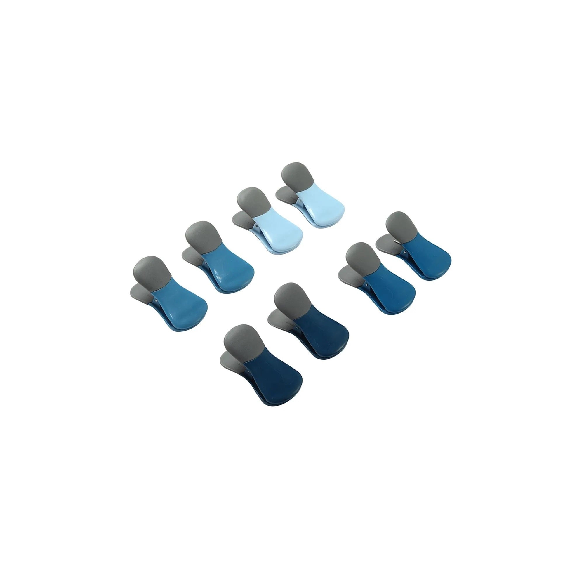 8-Piece Magnetic Bag Clip Set, Blue – Main View – Dura Living