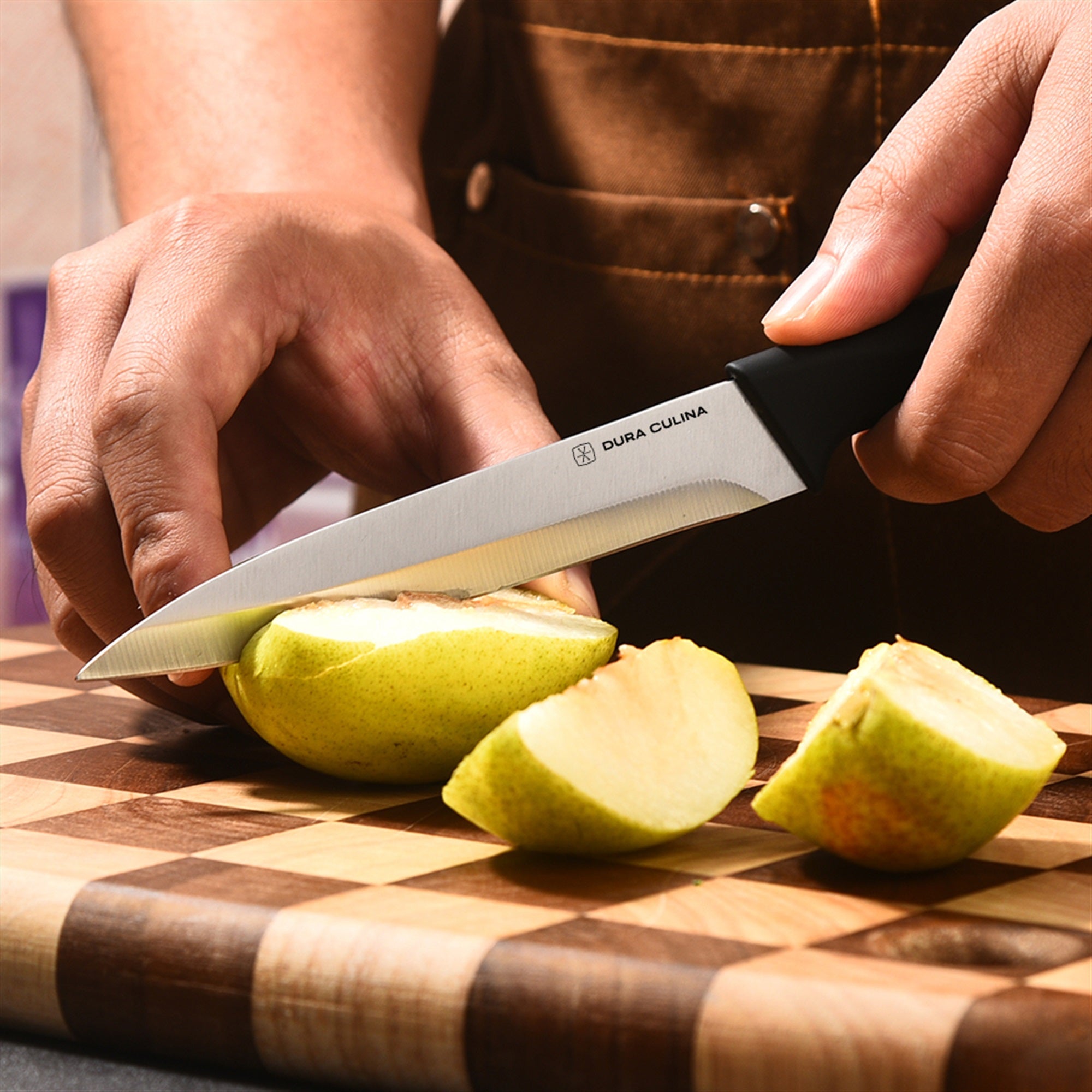 6-Piece Knife Set - High Carbon Stainless Steel Kitchen Knives with Ergonomic Handles, Blade Guards,