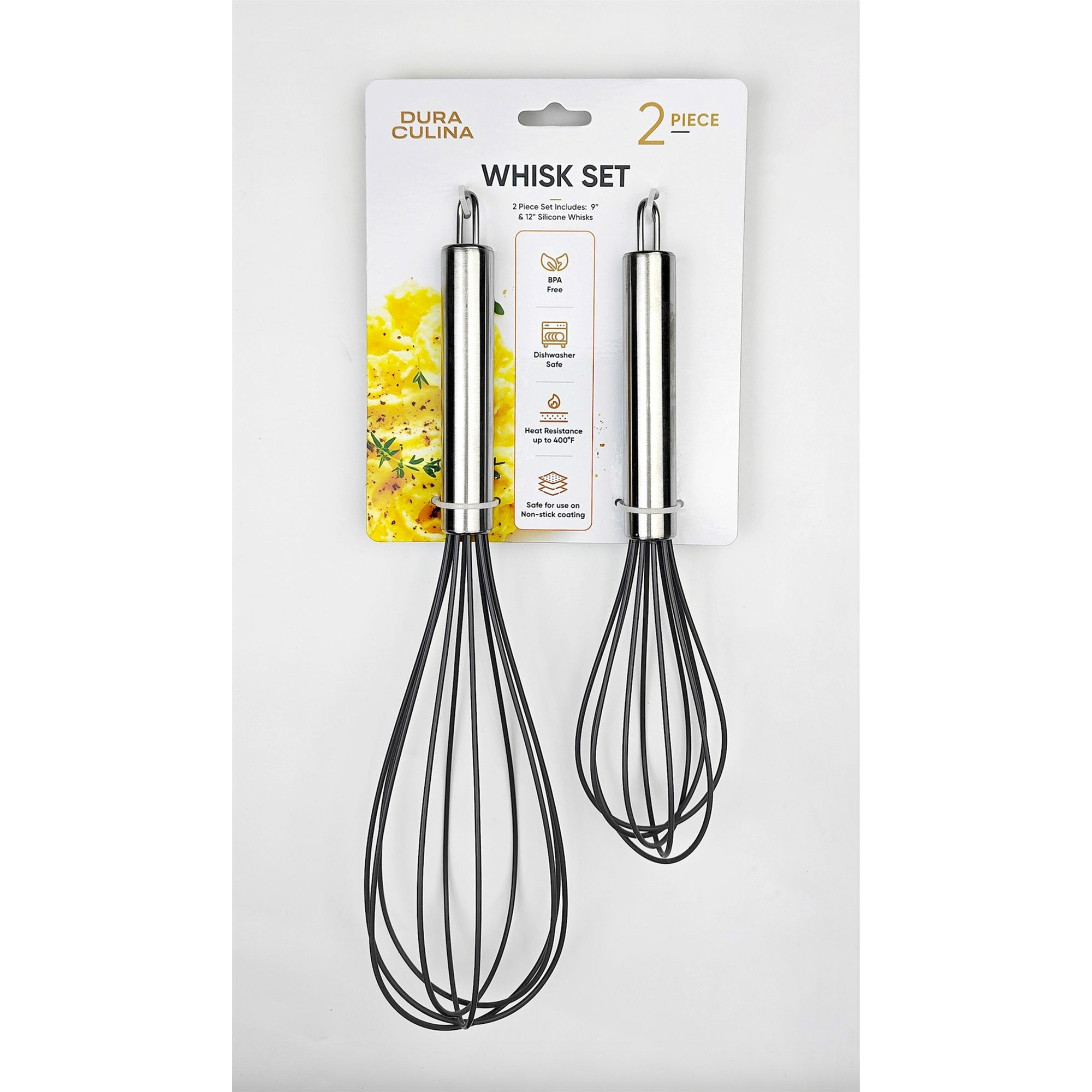 2-Piece Whisk Set – Versatile and Stylish in Grey – Main View – Dura Living