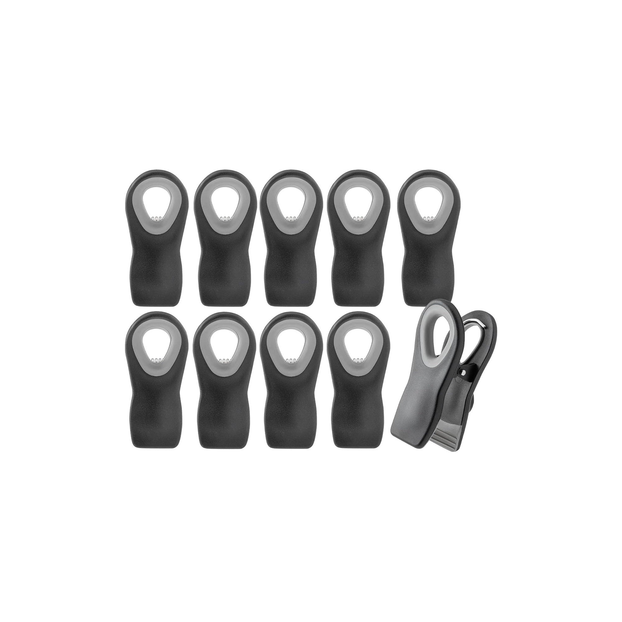 10-Piece Magnetic Bag Clip Set, Black – Main View – Dura Living