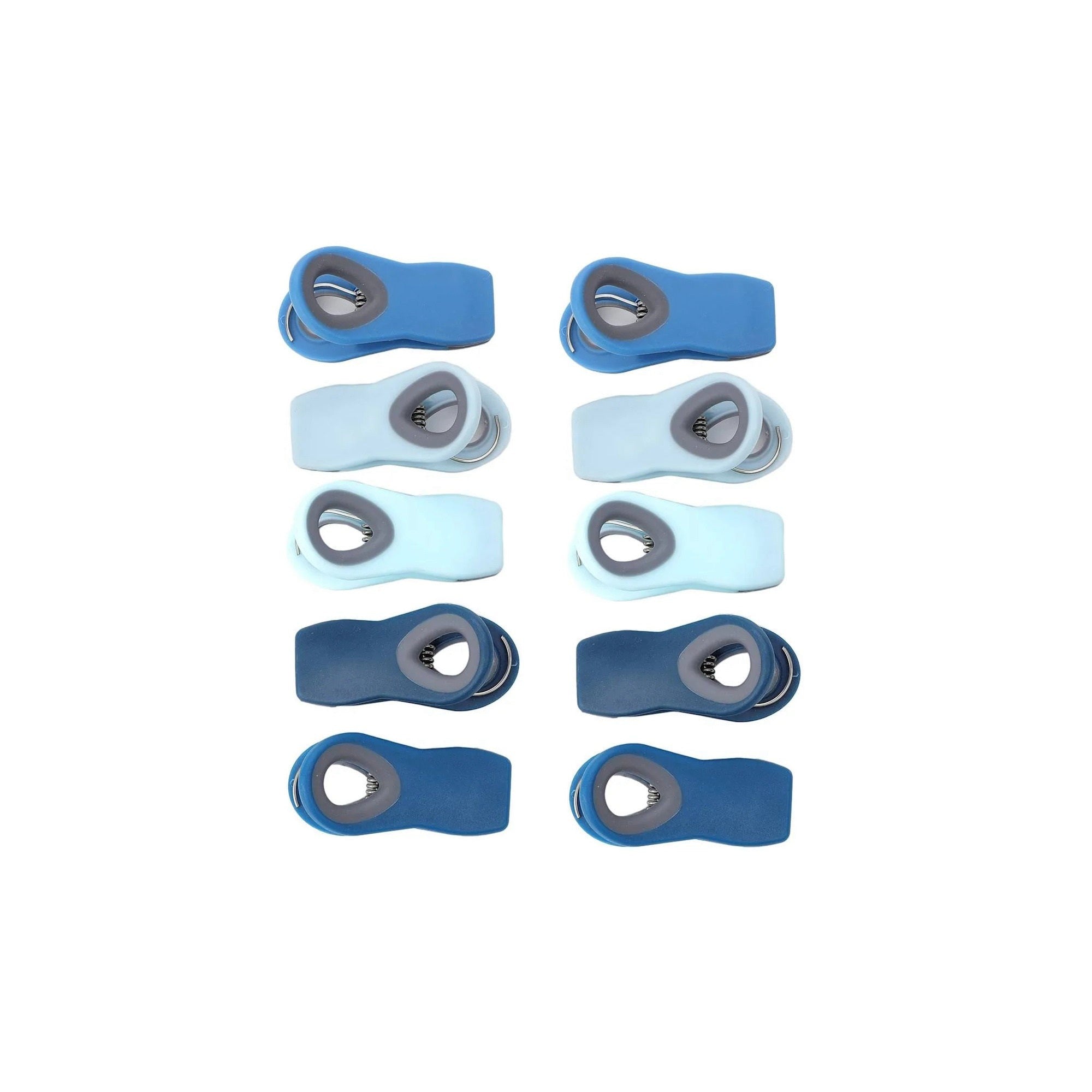 10-Piece Magnetic Bag Clip Set, Multi Blue – Main View – Dura Living