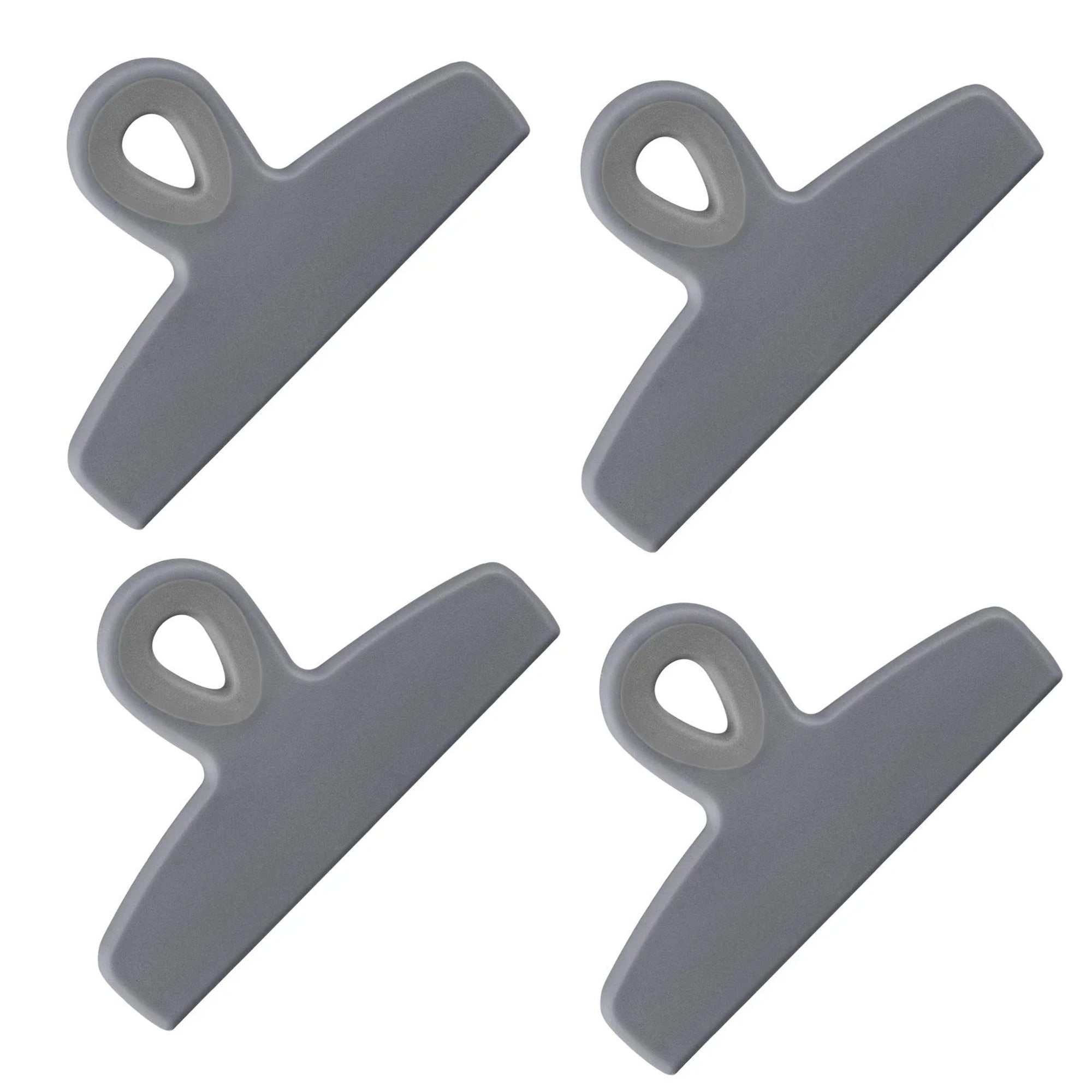 4-Piece Bag Clip Set, Grey
