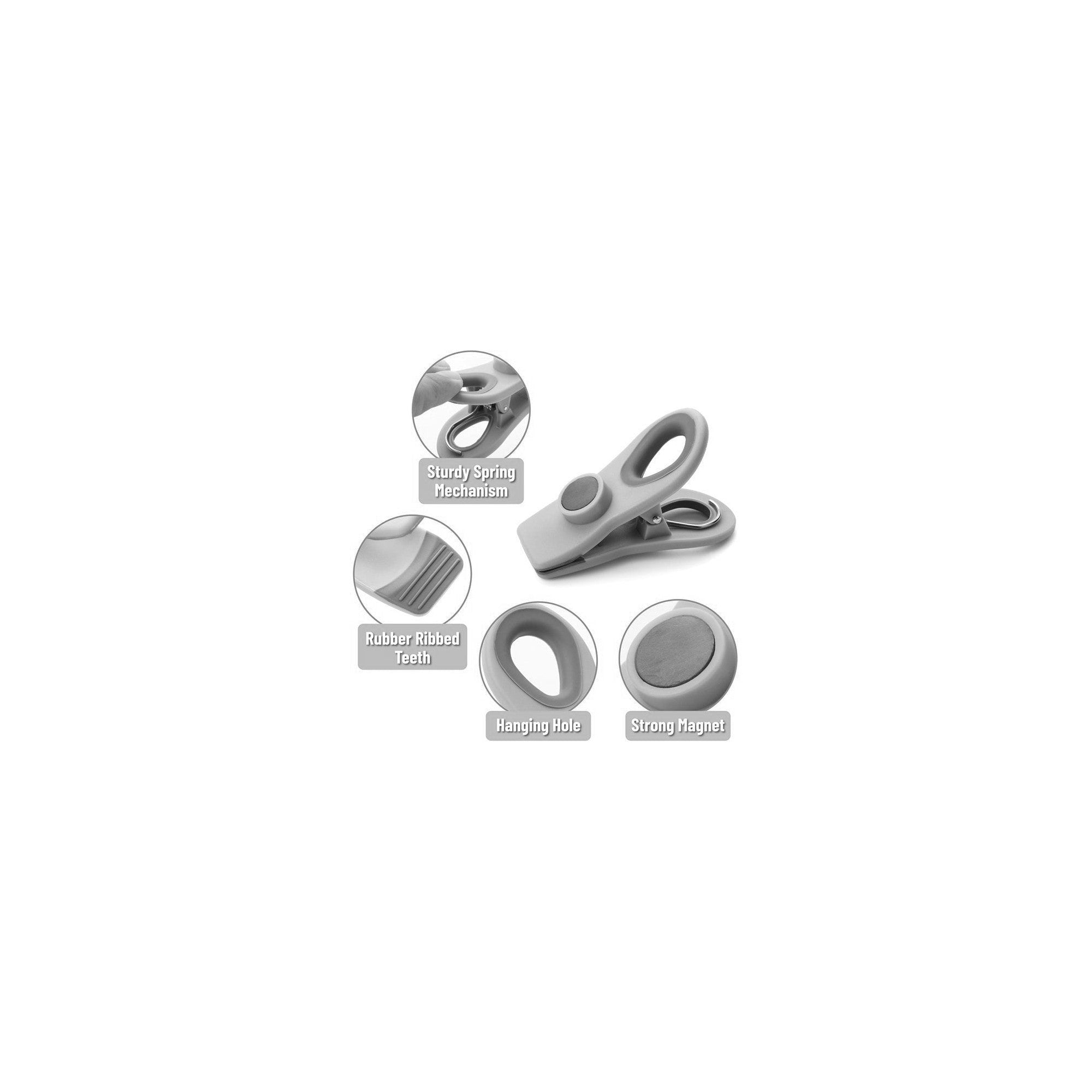 10-Piece Magnetic Bag Clip Set, Greys – Lifestyle – Dura Living