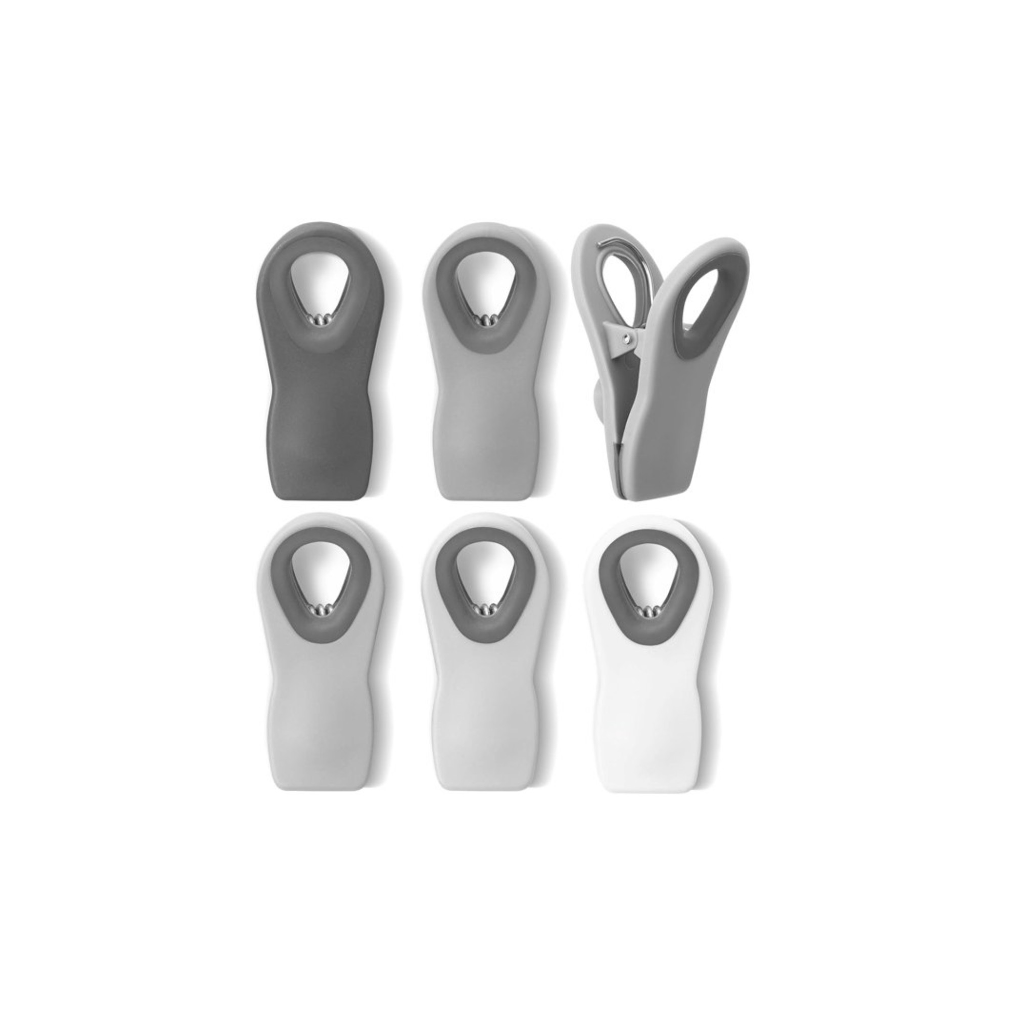 10-Piece Magnetic Bag Clip Set, Greys – Full Set – Dura Living