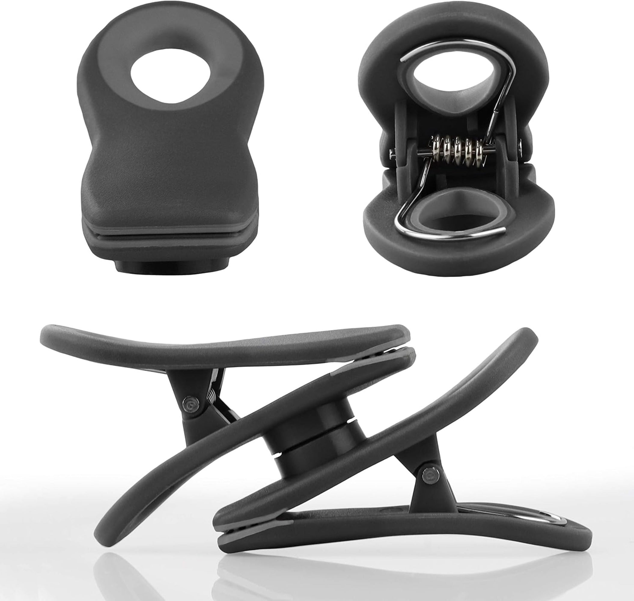 10-Piece Magnetic Bag Clip Set, Black