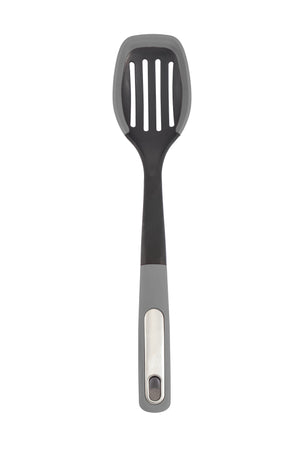 Silicone Scratch and Heat Resistance Edge Slotted Spoon, Grey