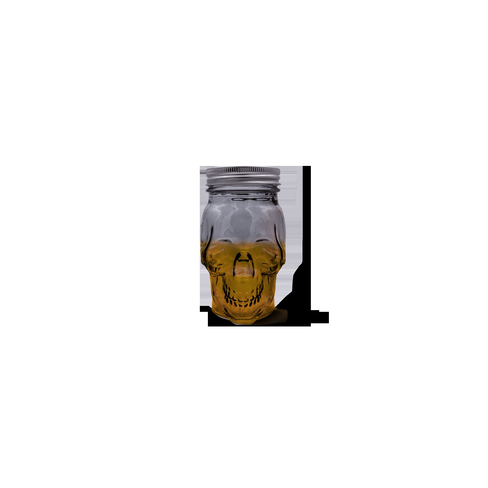 Skull Mason Jar with Lid, 4-Piece Set (2 skull Mason Jars & 2 Lids) 16oz, Smoke – Lifestyle – Dura Living