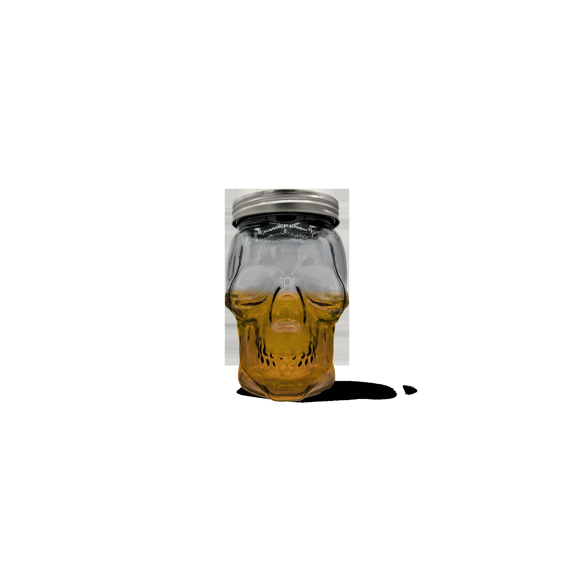 Skull Mason Jar with Lid, 4-Piece Set (2 skull Mason Jars & 2 Lids) 42oz, Smoke – Lifestyle – Dura Living