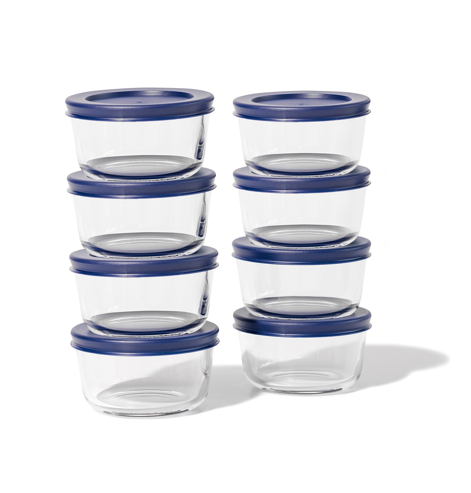 Glass Food Storage Containers - 16 Piece 1 Cup Set (8 Containers + 8 Lids)