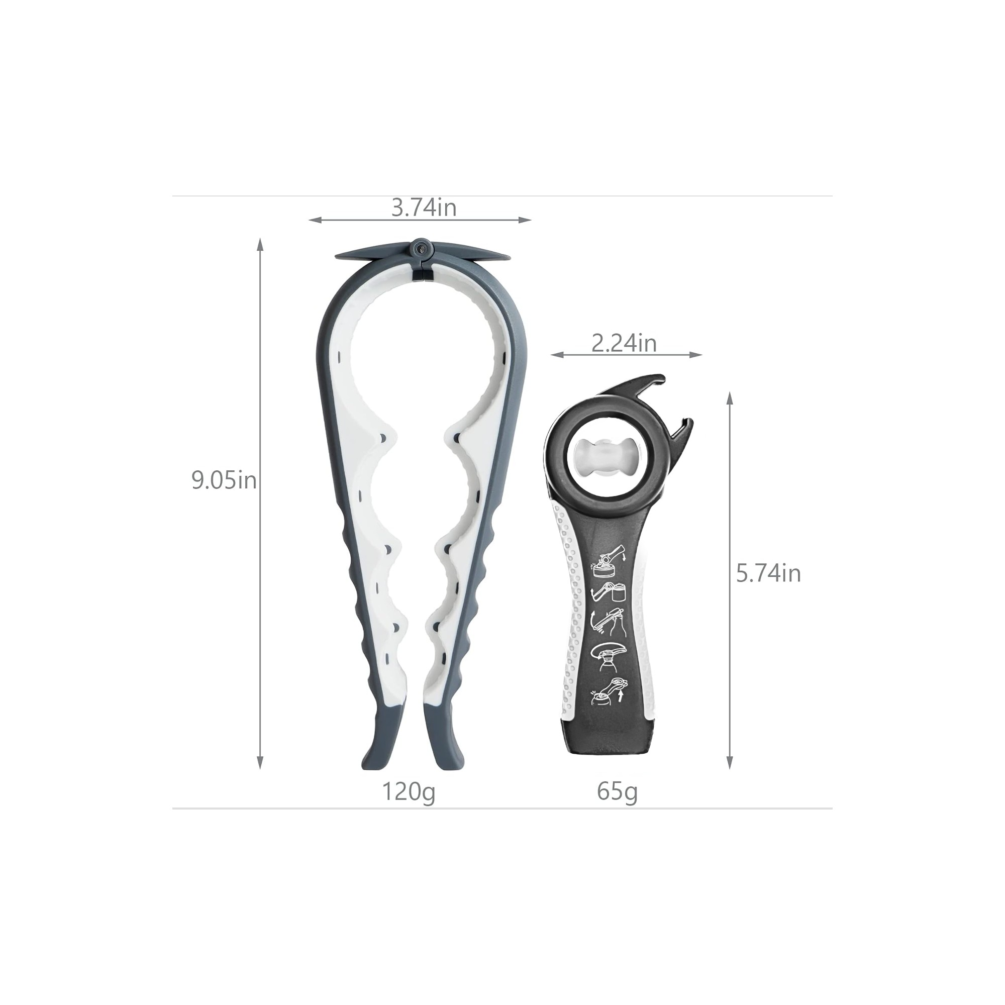 UNIVERSAL BOTTLE AND JAR OPENER SET- GREY – Lifestyle – Dura Living