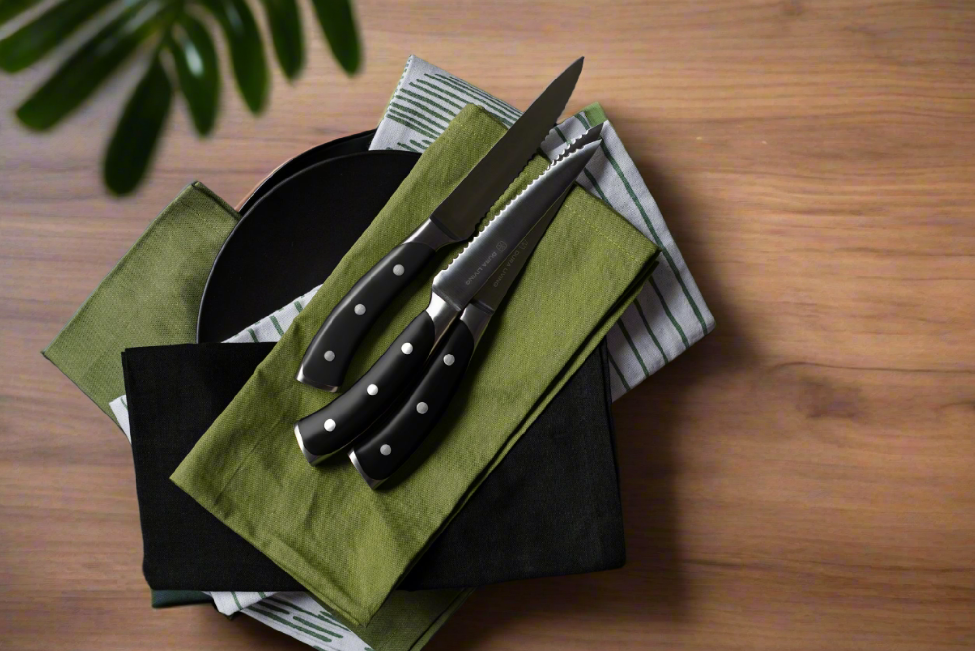 Elite Set of 4 Steak Knives - Black