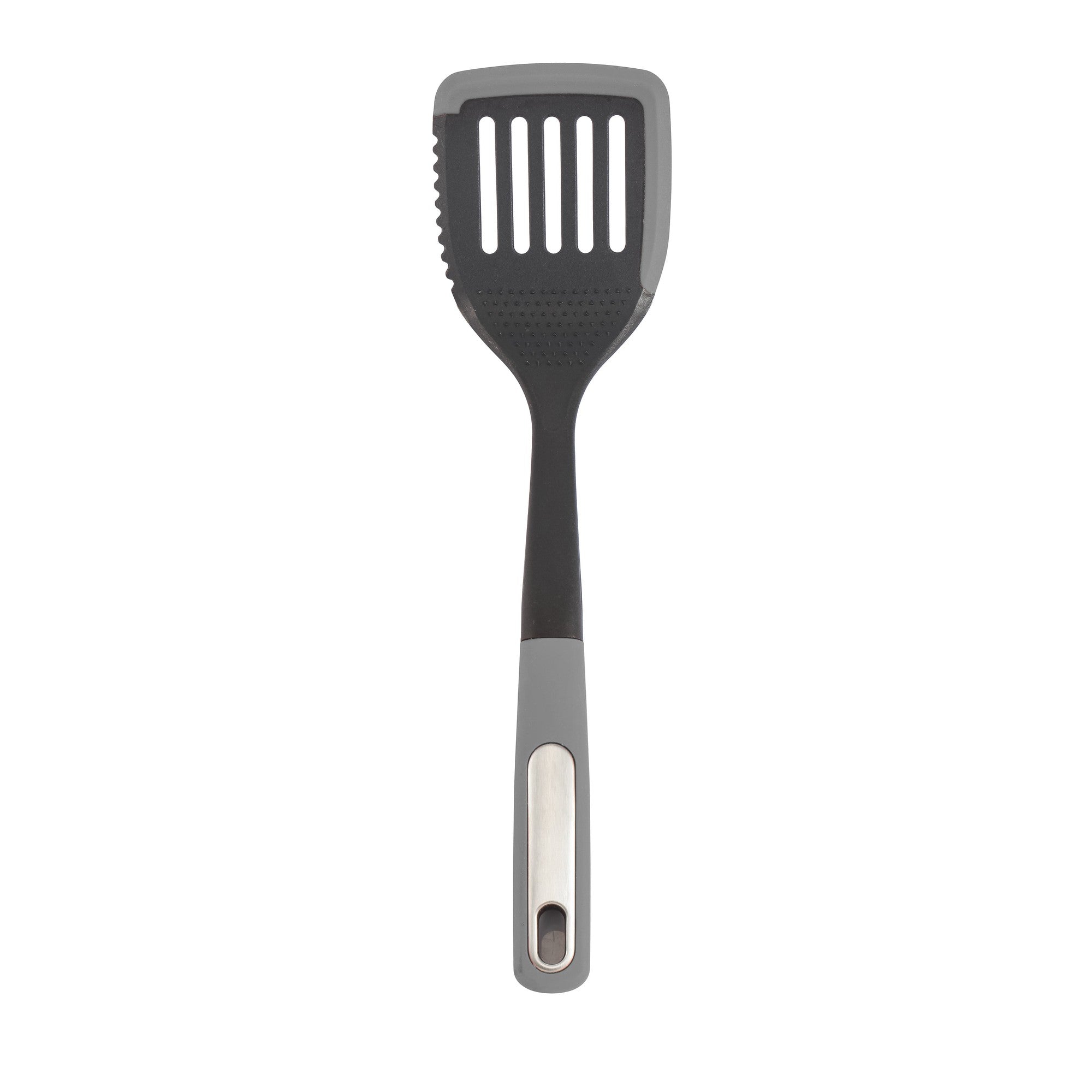 Silicone Scratch and Heat Resistance Edge Slotted Turner, Grey – Lifestyle – Dura Living
