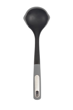 Silicone Scratch and Heat Resistance Edge Soup Ladle, Grey