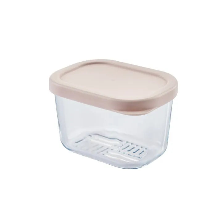 Container Culture 12-Piece Airtight Glass Food Storage Containers with Lids, 6 x 10.5oz - Berry Blush