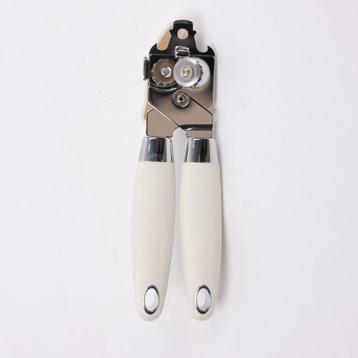 Manual Can Opener and Bottle Openers, Soft Comfortable Handles, Cloud Dancer