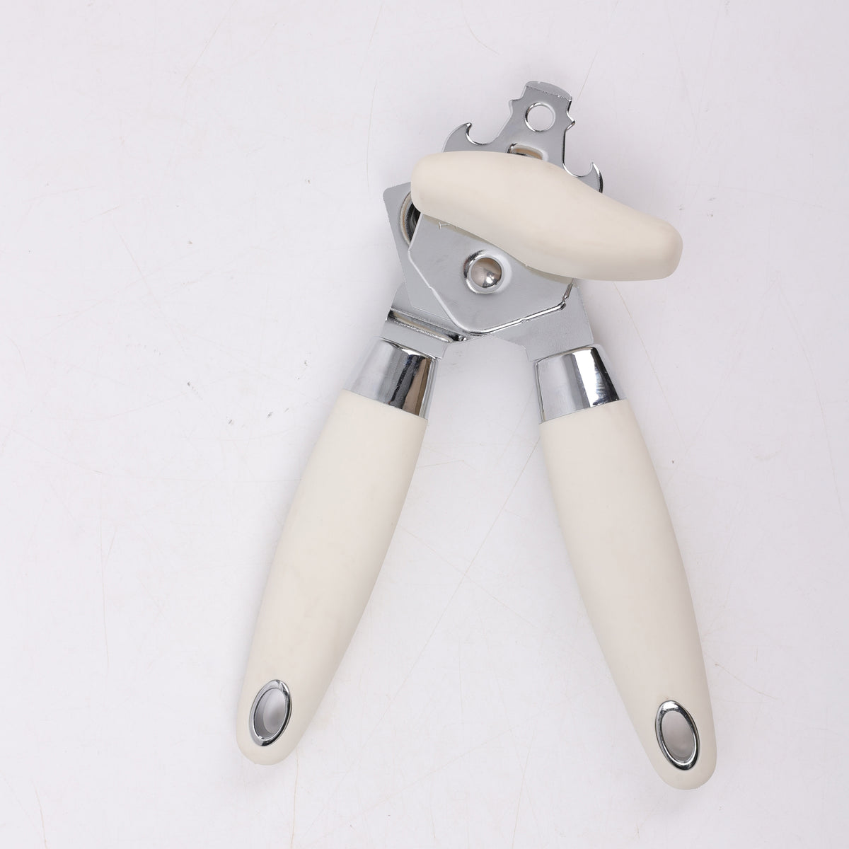 Manual Can Opener and Bottle Openers, Soft Comfortable Handles, Cloud Dancer