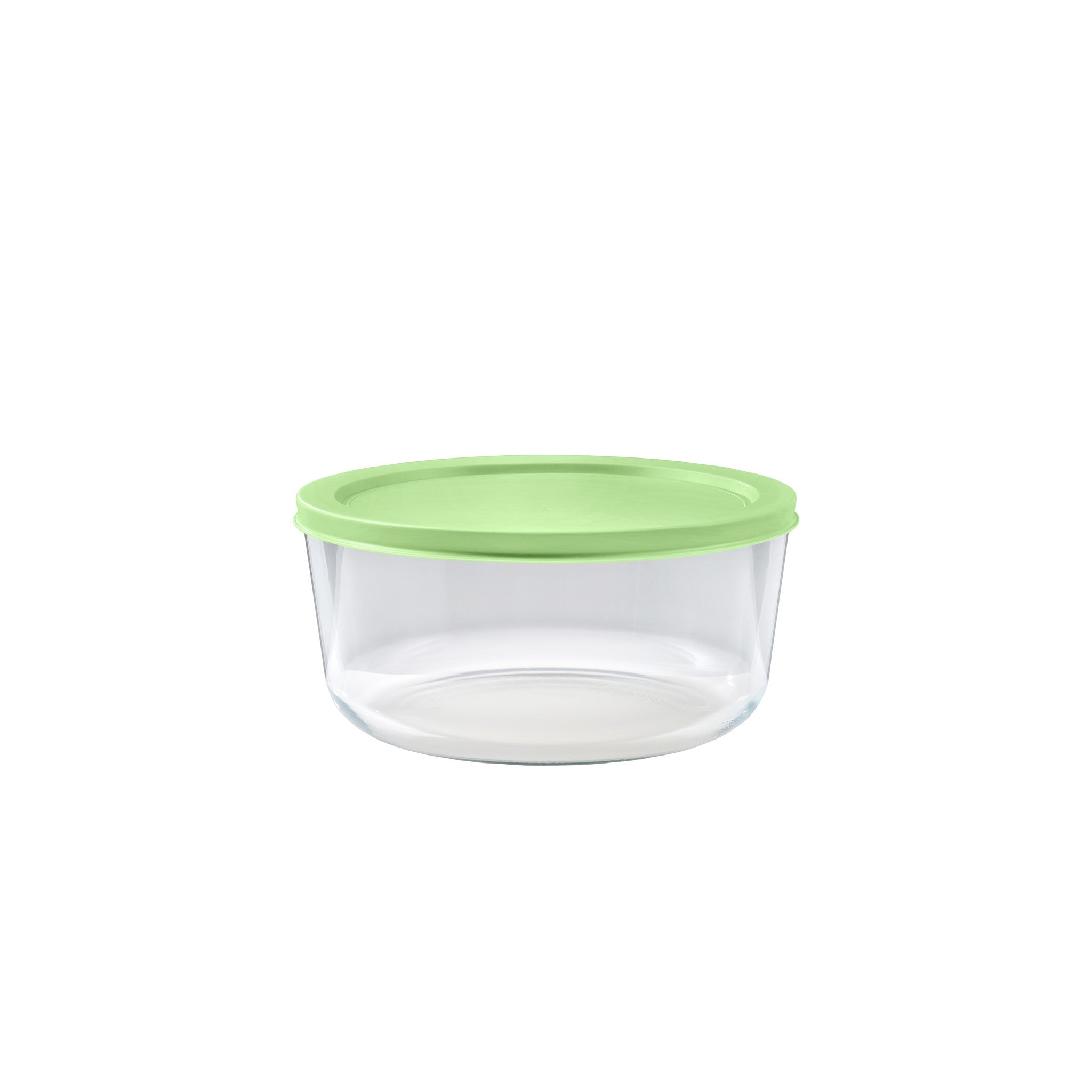 4 Piece Set (6.55 Cup / 52.4Oz) Round Glass Storage Containers With Lids, Pistachio – Full Set – Dura Living