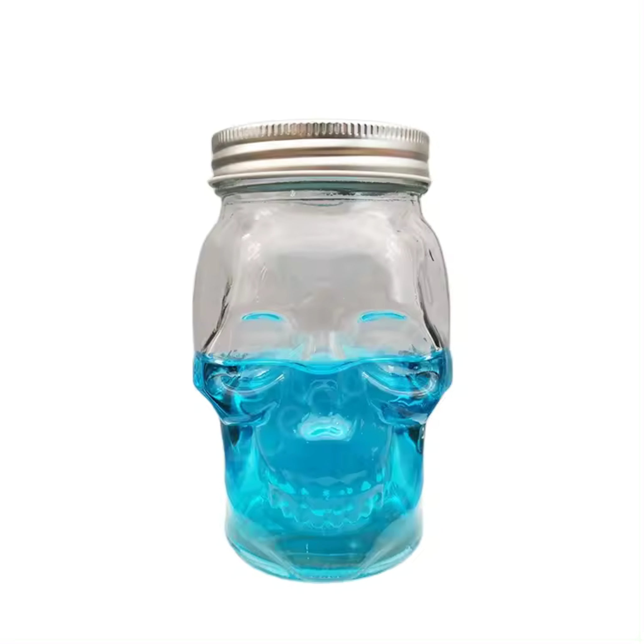 Dura Living Skull Mason Jar with Lid-42 oz Clear 2-Pack