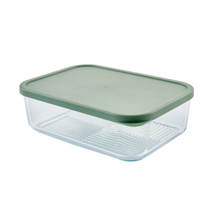Container Culture 4-Piece Airtight Glass Food Storage Containers with Lids, 2 x 57.5oz - Soft Sage