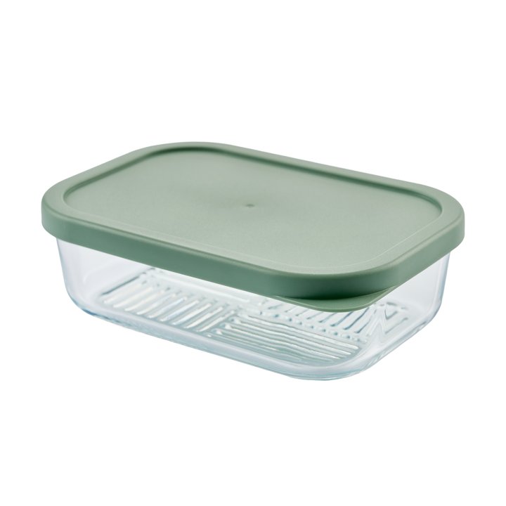 Container Culture 6-Piece Airtight Glass Food Storage Set with Lids, 25.35oz & 40.57oz Mixed Sizes - Soft Sage