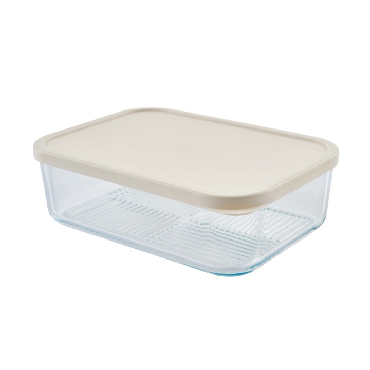 Container Culture 4-Piece Airtight Glass Food Storage Set with Lids, 40.57oz & 57.5oz Mixed Sizes - Vanilla Mist